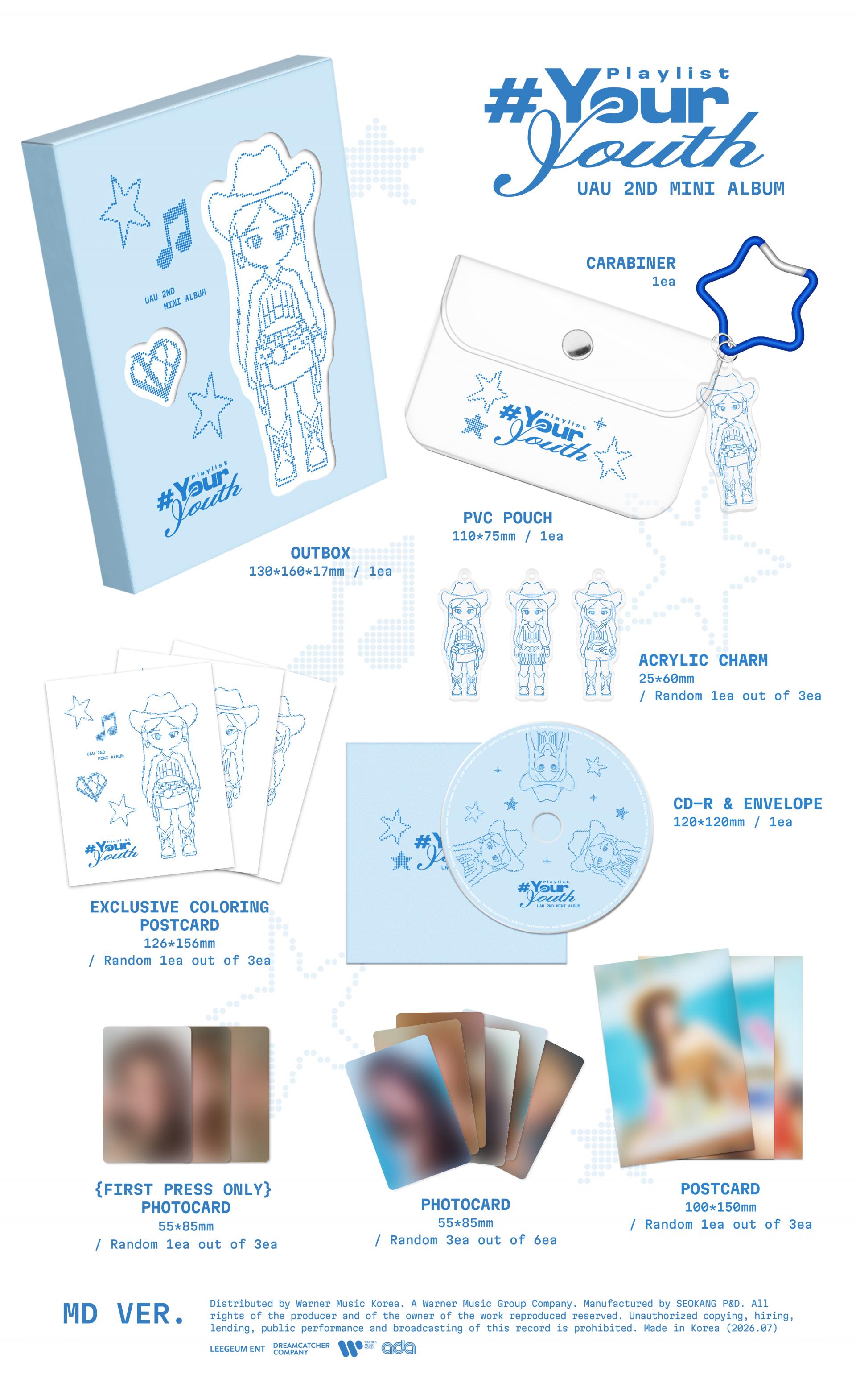 (PRE-ORDER) UAU - 2nd Mini Album [Playlist #Your Youth] (MD Ver.) (Limited Edition)