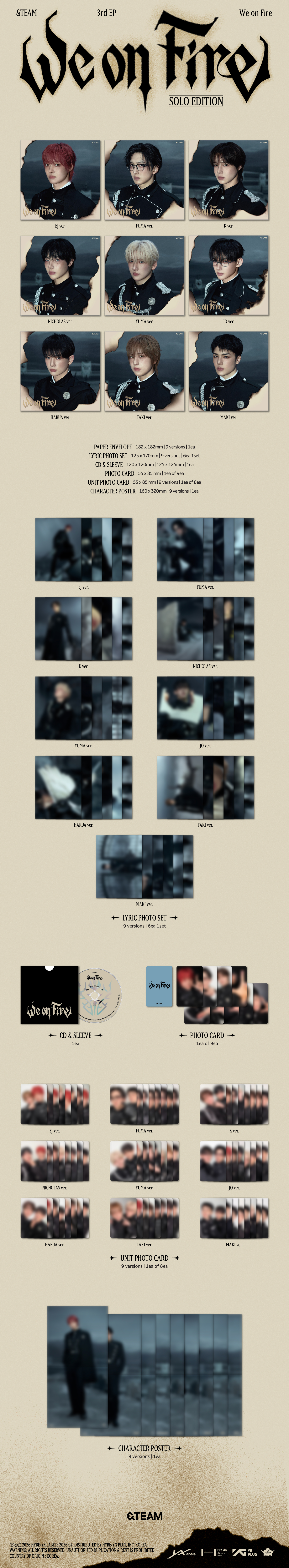 &TEAM - 3rd EP [We on Fire] (SOLO EDITION)