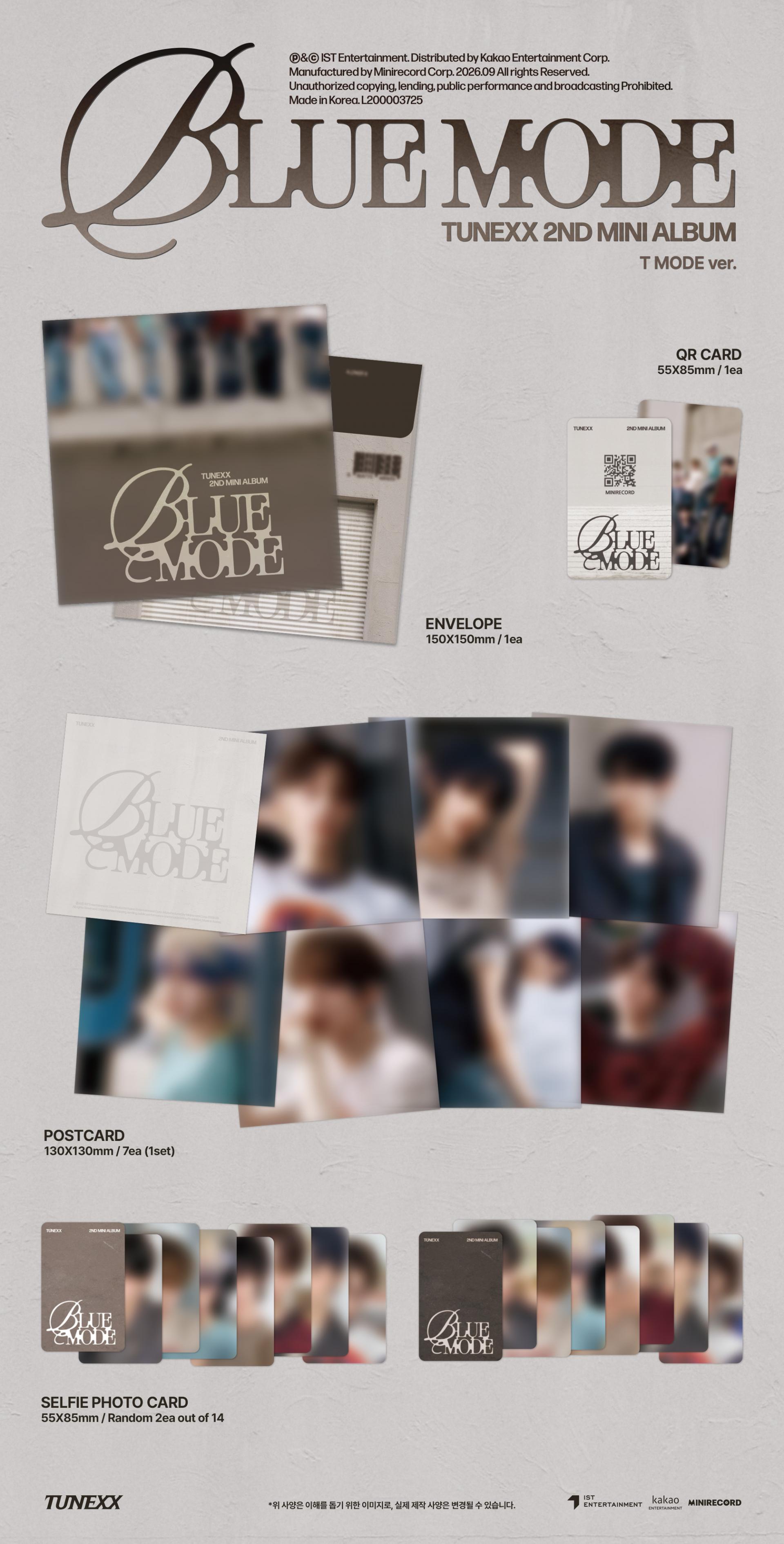 (PRE-ORDER) TUNEXX - 2nd Mini Album [BLUE MODE] (T MODE Ver.)