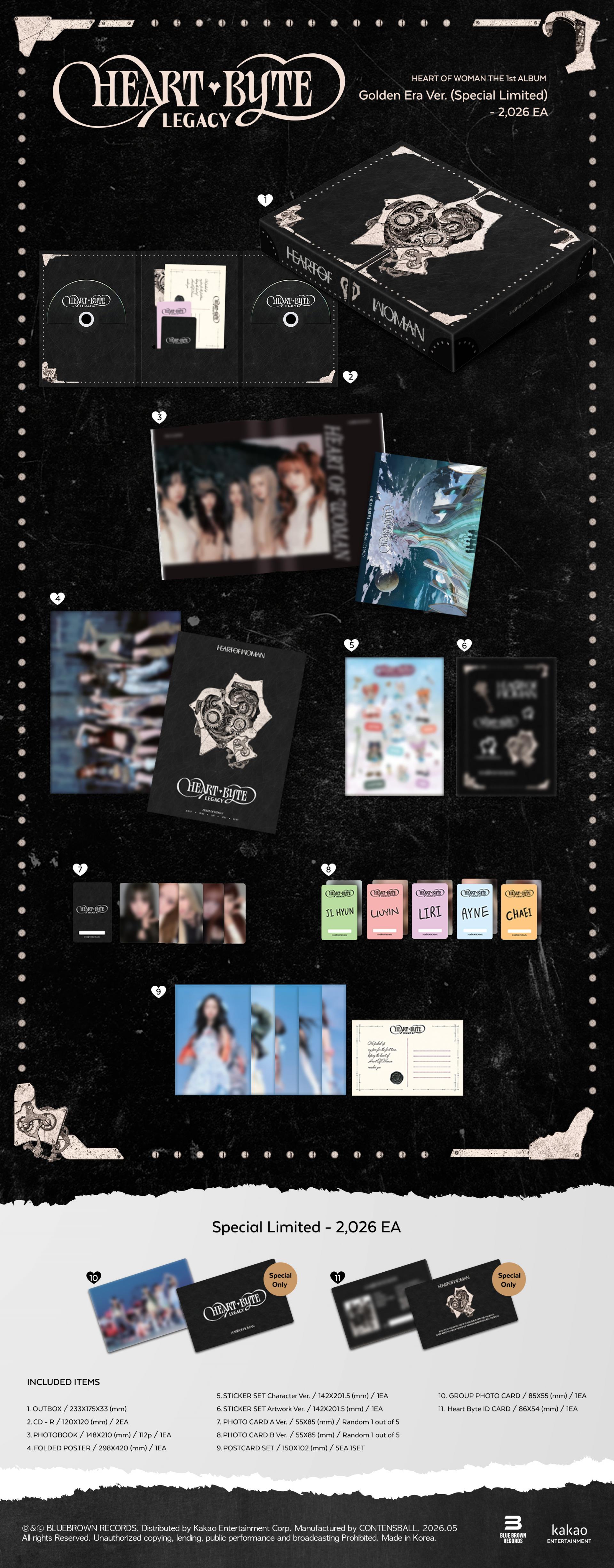 (PRE-ORDER) HEART OF WOMAN - 1st Album [Heart Byte : LEGACY] (One Dream Ver.)