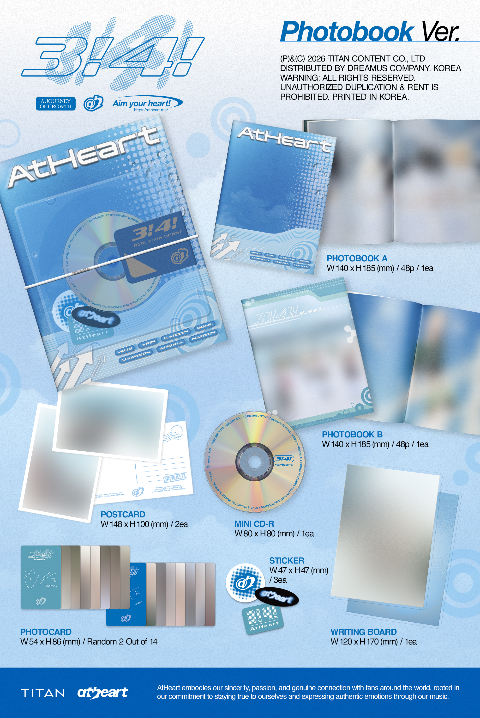 (PRE-ORDER) AtHeart - Single Album [3!4!] (Photobook Ver.)