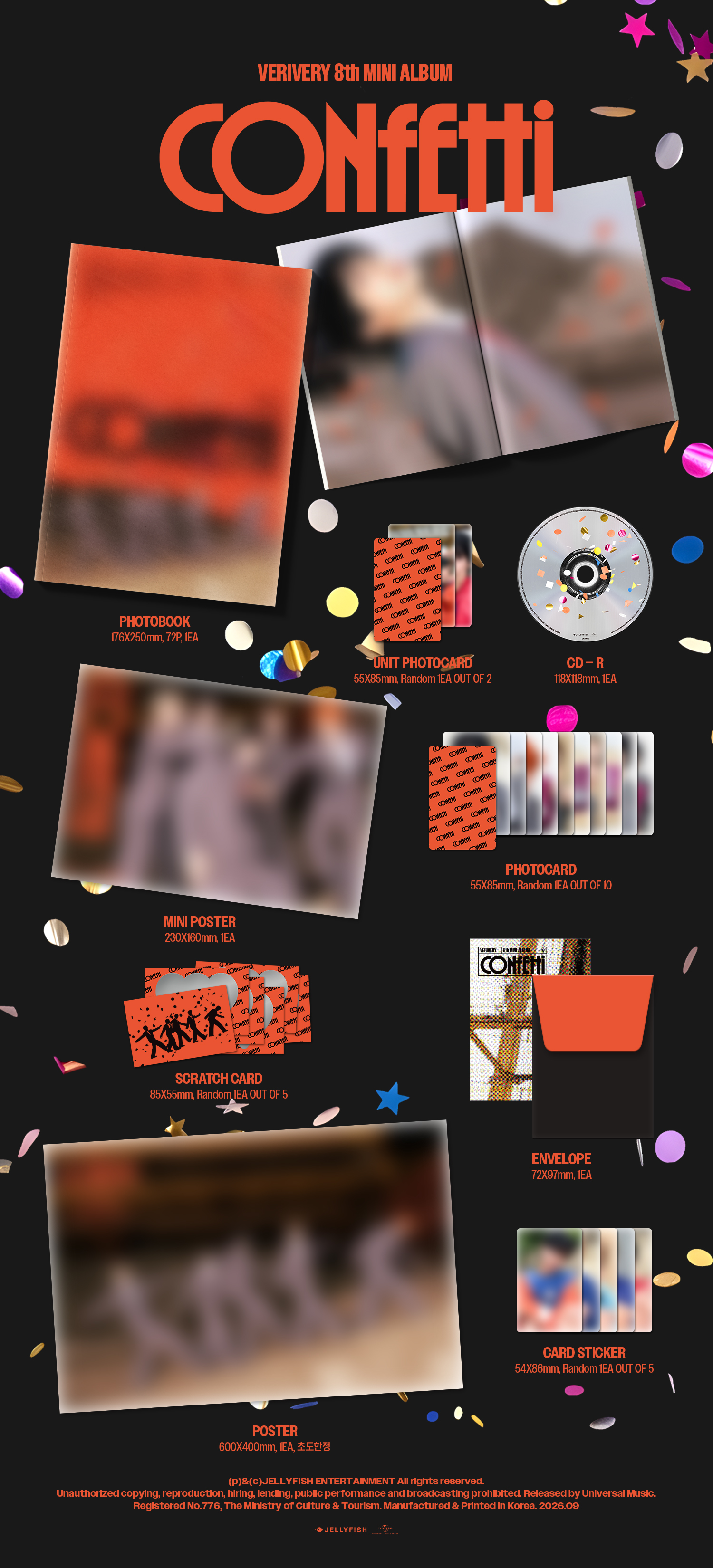(PRE-ORDER) VERIVERY - 8th Mini Album [CONFETTI] (PHOTOBOOK Ver.)