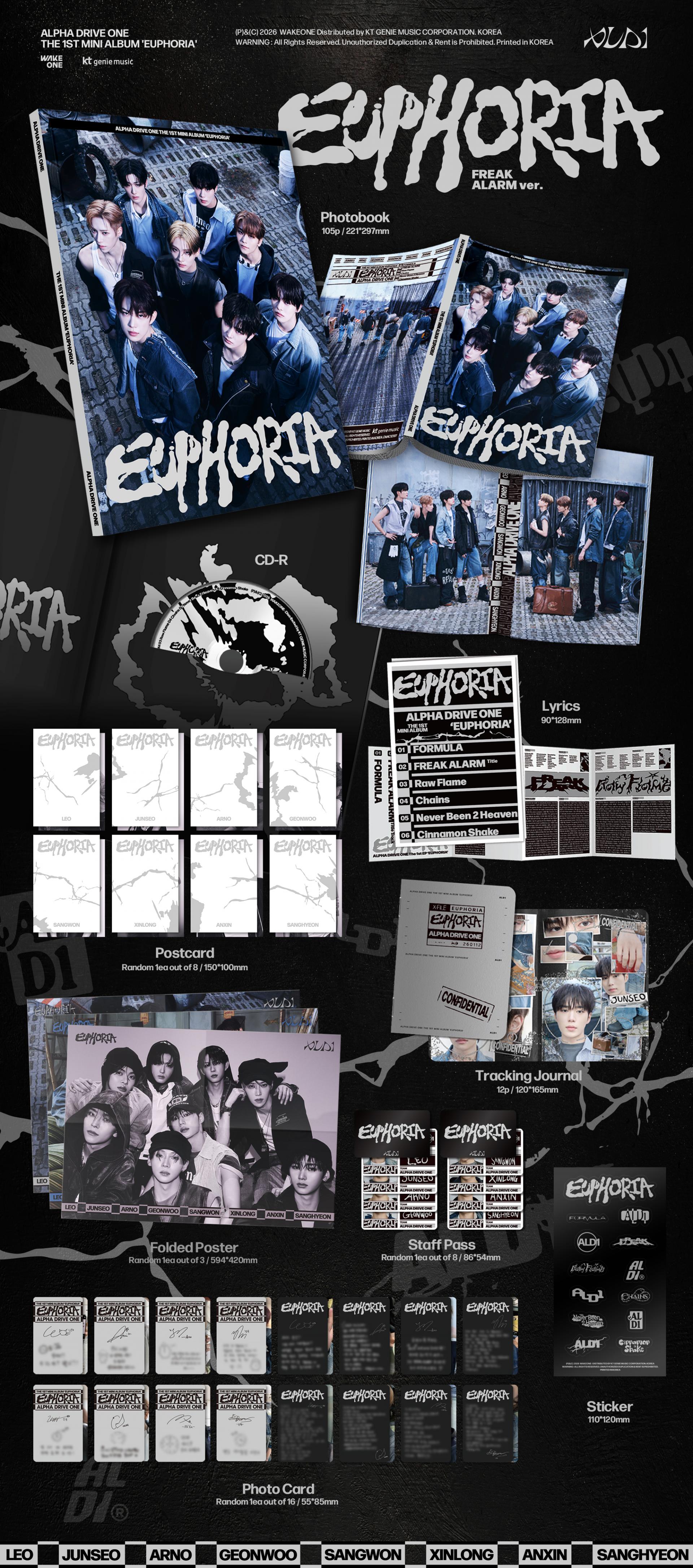 ALPHA DRIVE ONE - 1st Mini Album [EUPHORIA] (FREAK ALARM Ver.)