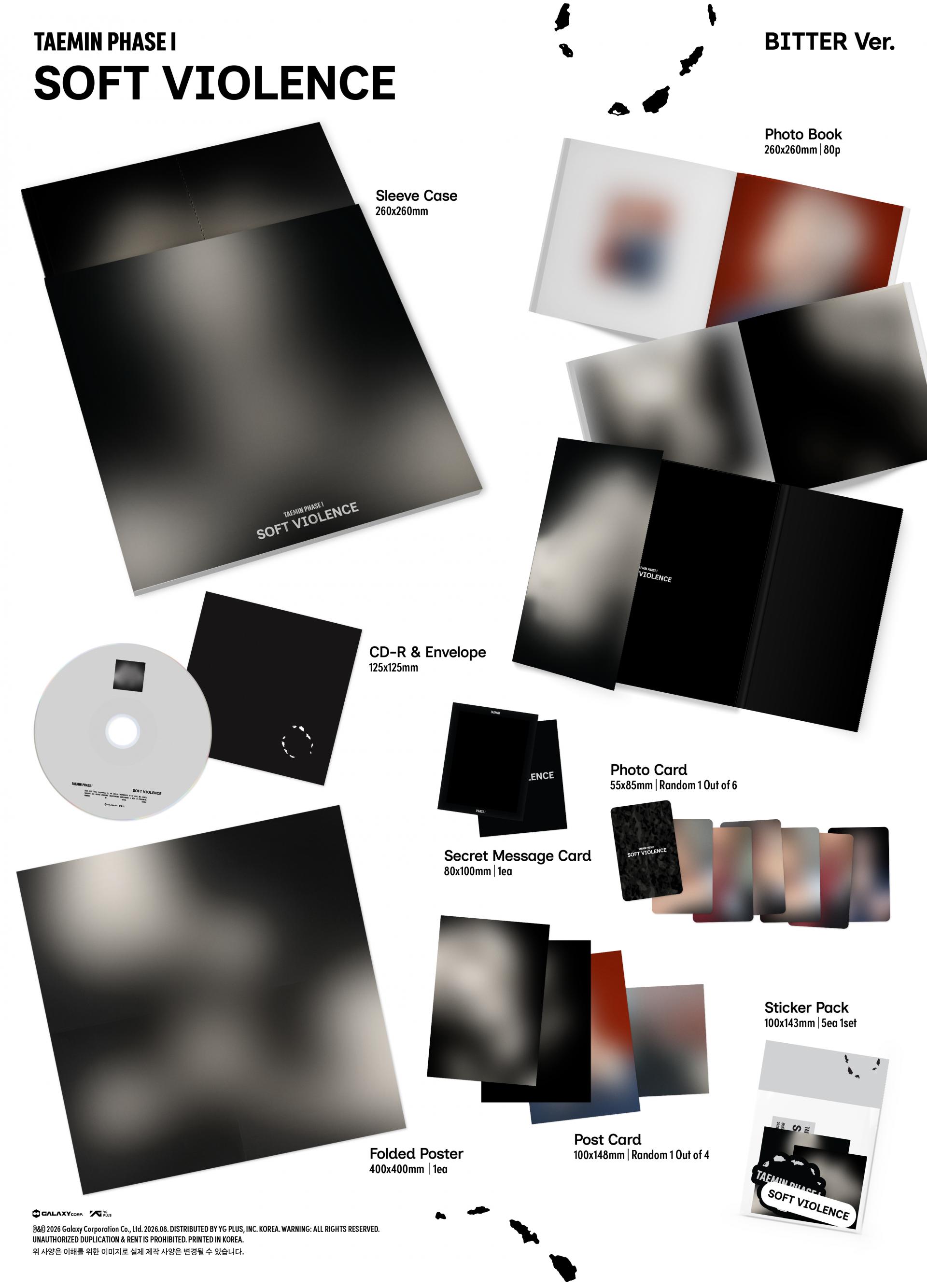 (POB) TAEMIN (SHINee) - PHASE I : Soft Violence (PHOTO BOOK Ver.)