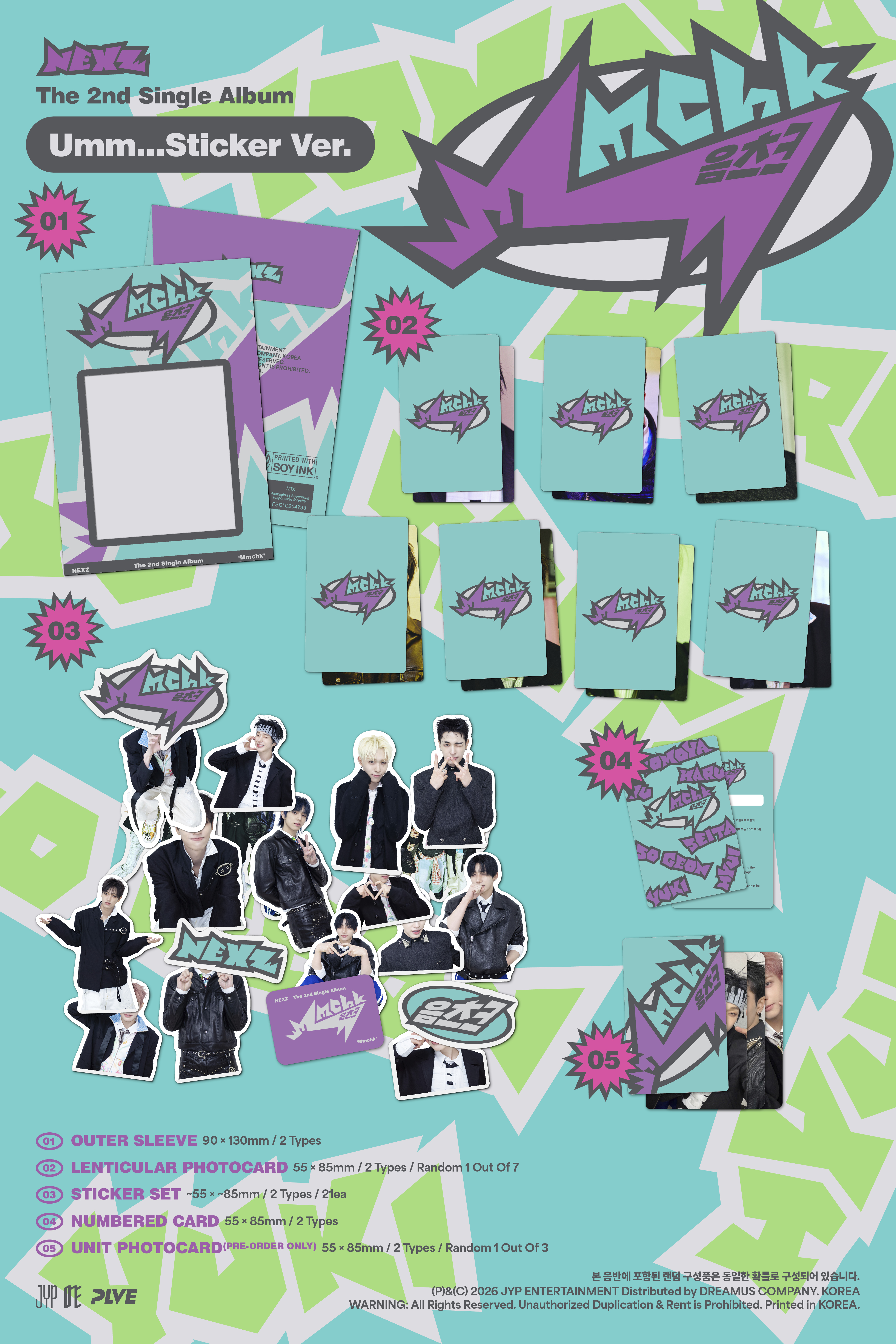 NEXZ - 2nd Single Album [Mmchk] (Sticker Ver.)