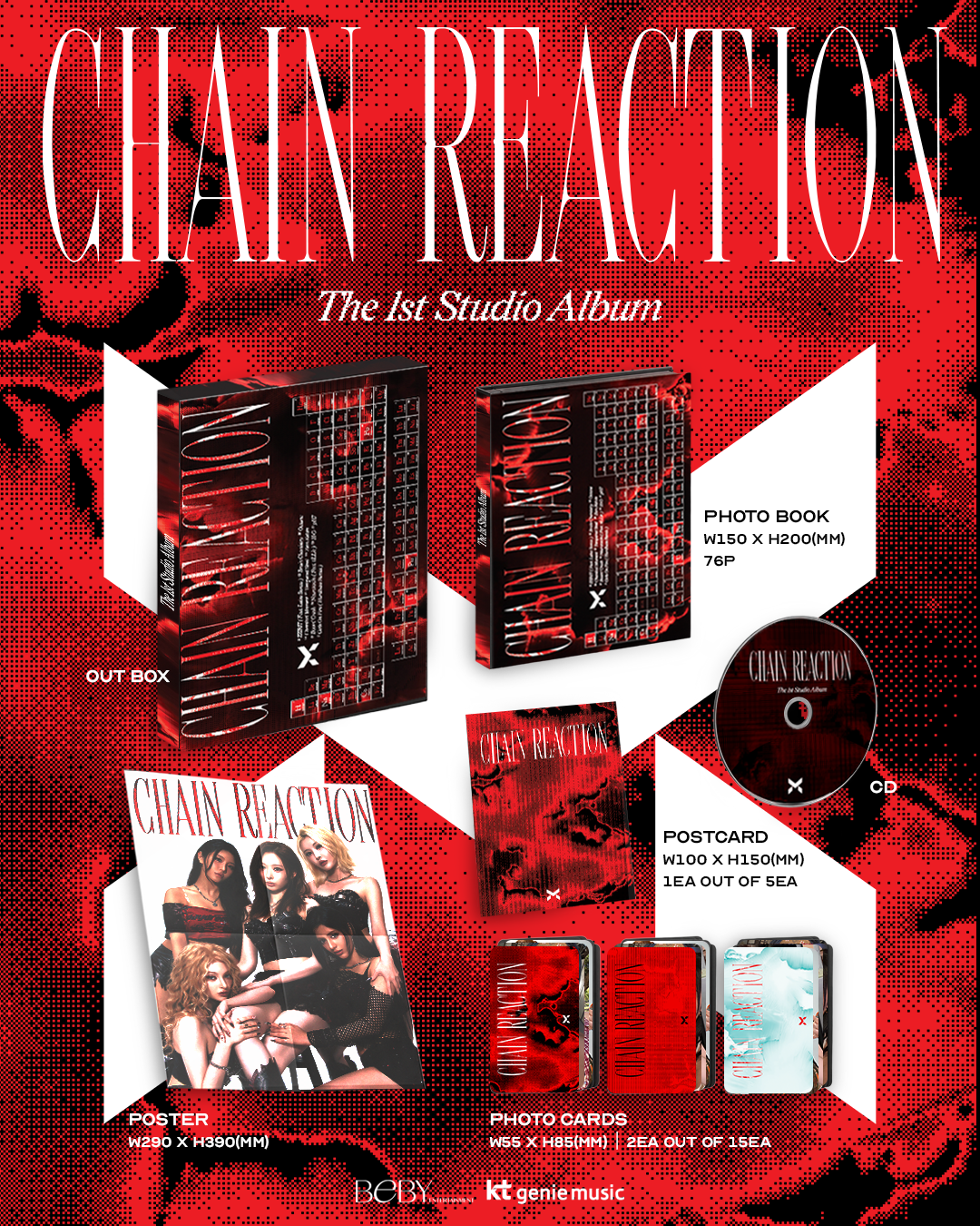 (PRE-ORDER) X:IN - 1st Album [Chain Reaction] (CD Ver.)