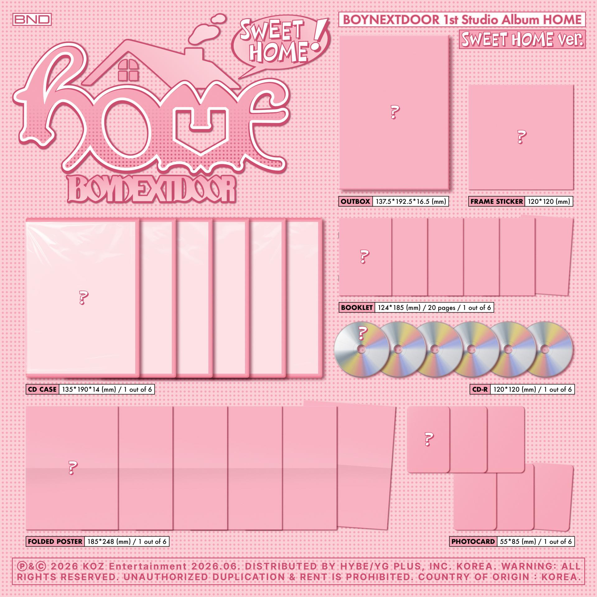 (PRE-ORDER) BOYNEXTDOOR - 1st Studio Album [HOME]