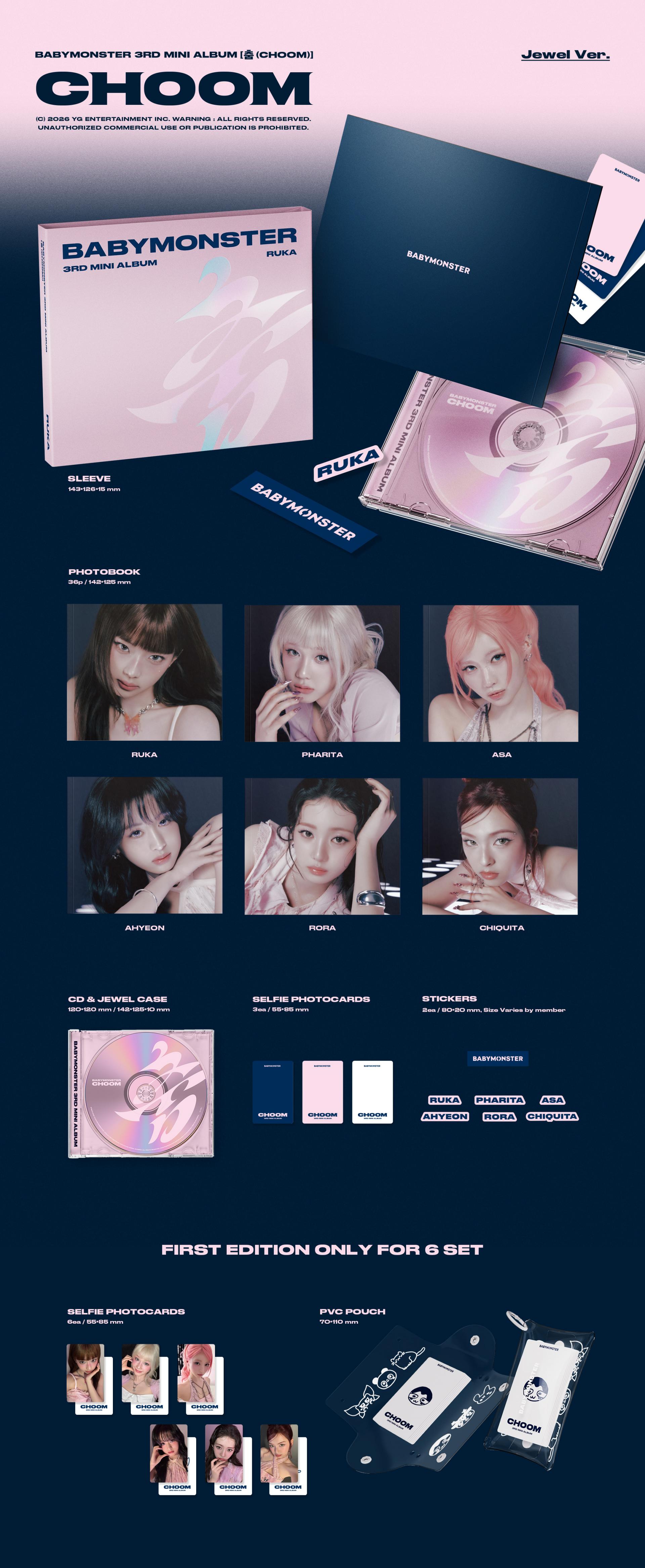 BABYMONSTER - 3rd MINI ALBUM [CHOOM] (Jewel Ver. / SET)