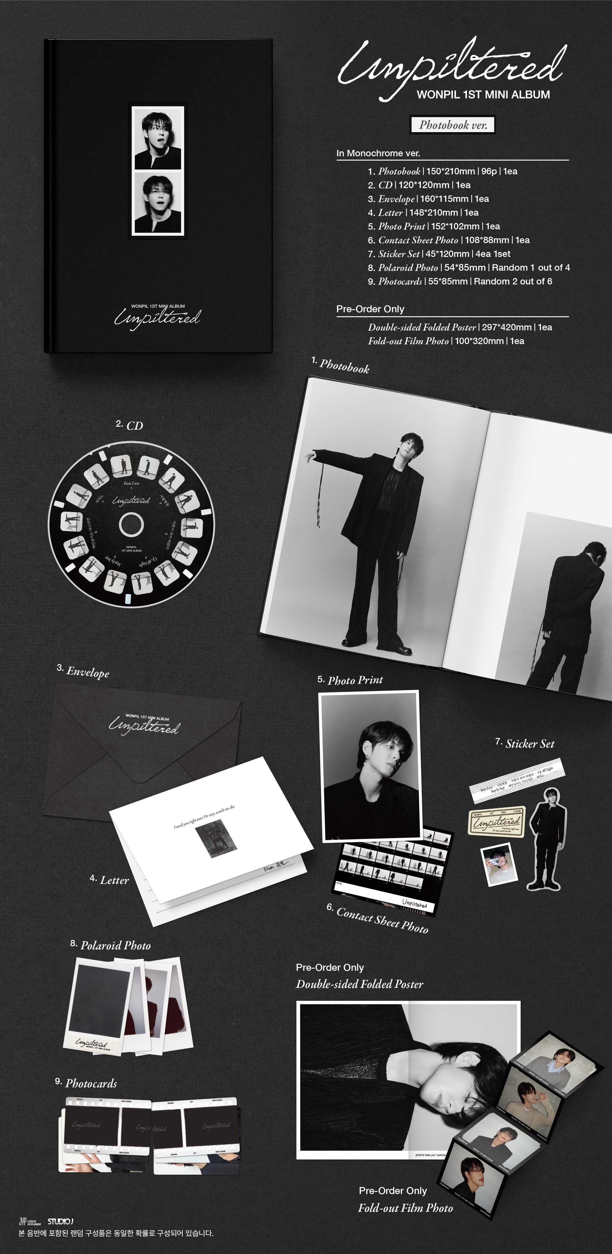 WONPIL (DAY6) - 1st Mini Album [Unpiltered] (Photobook Ver.)