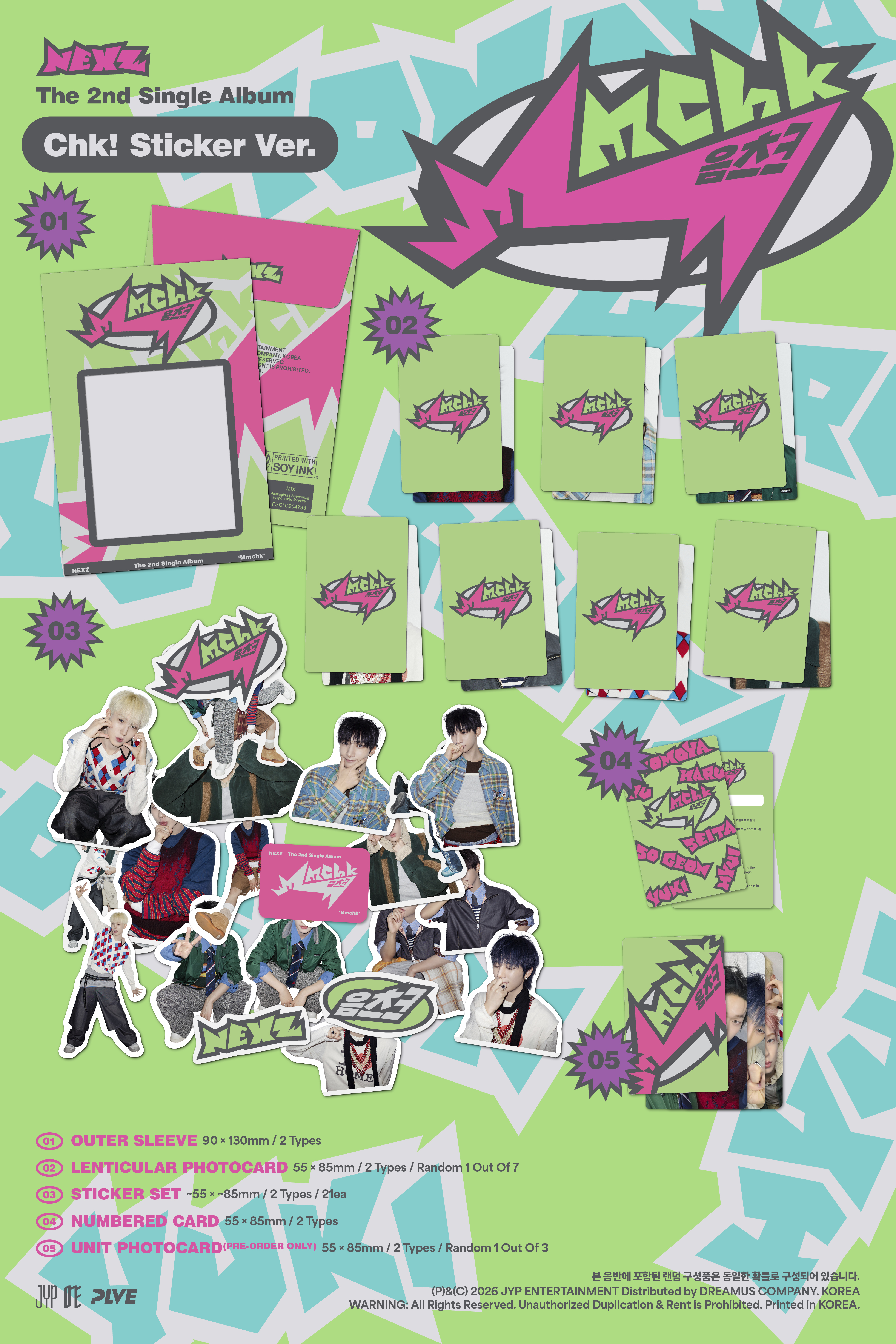 NEXZ - 2nd Single Album [Mmchk] (Sticker Ver.)