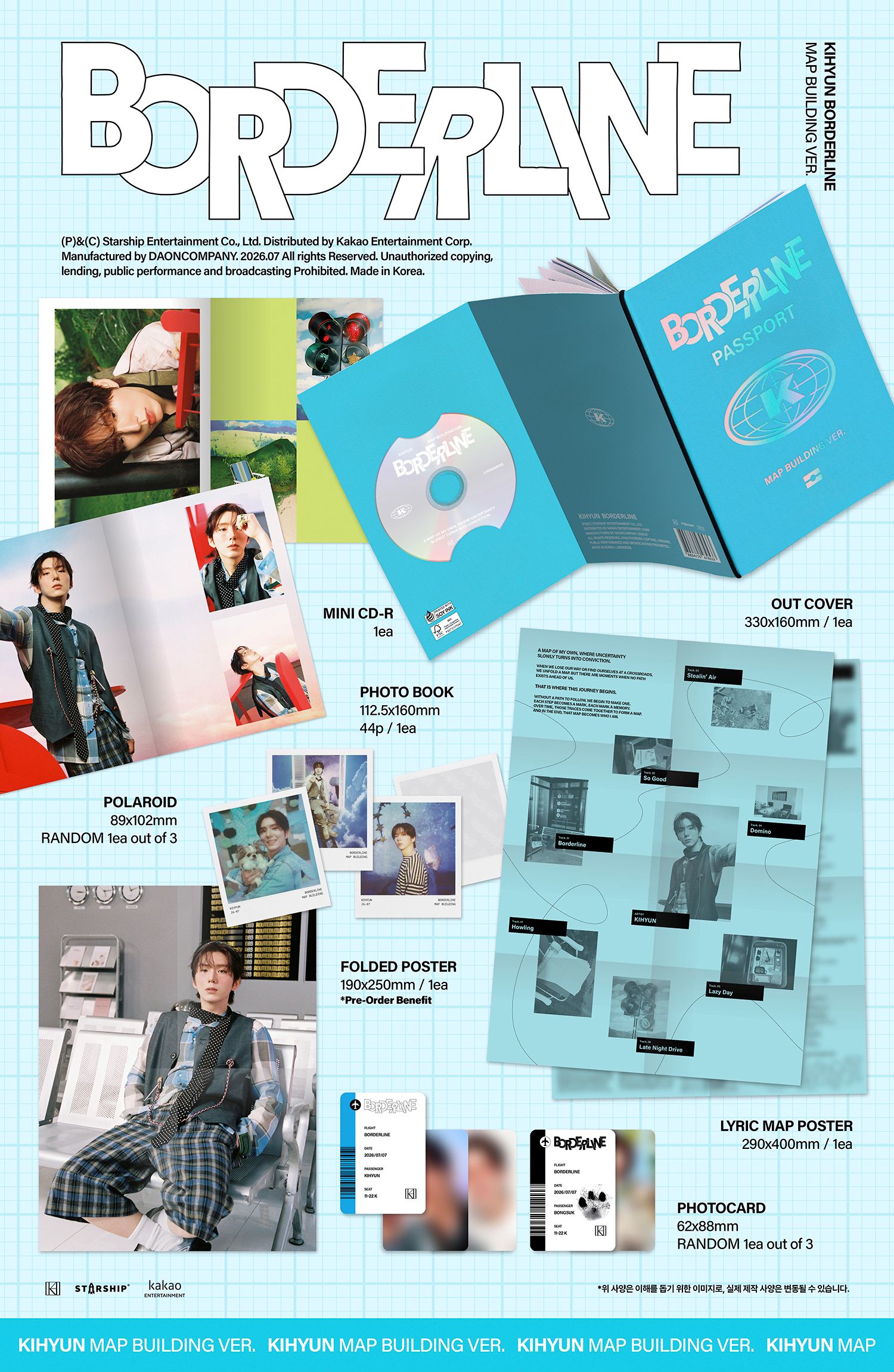 (PRE-ORDER) KIHYUN - EP Album [BORDERLINE] (DIGIPACK Ver.)