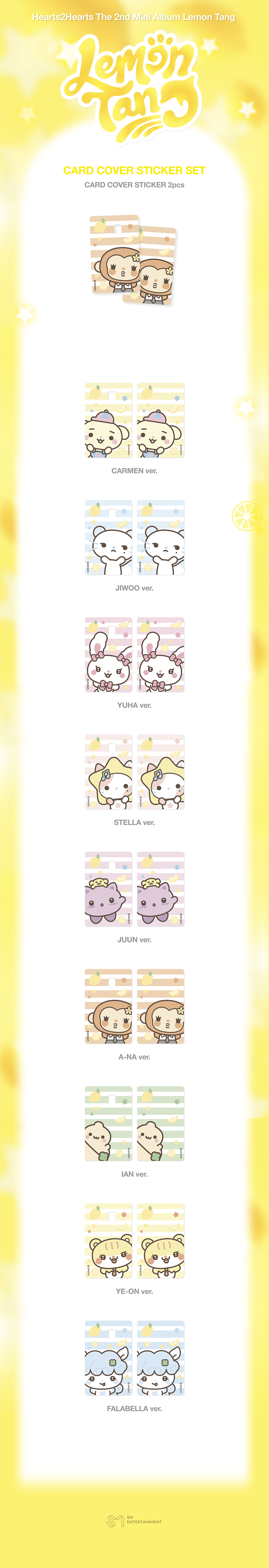 (PRE-ORDER) Hearts2Hearts - [2nd Mini Album [Lemon Tang] MD] CARD COVER STICKER SET