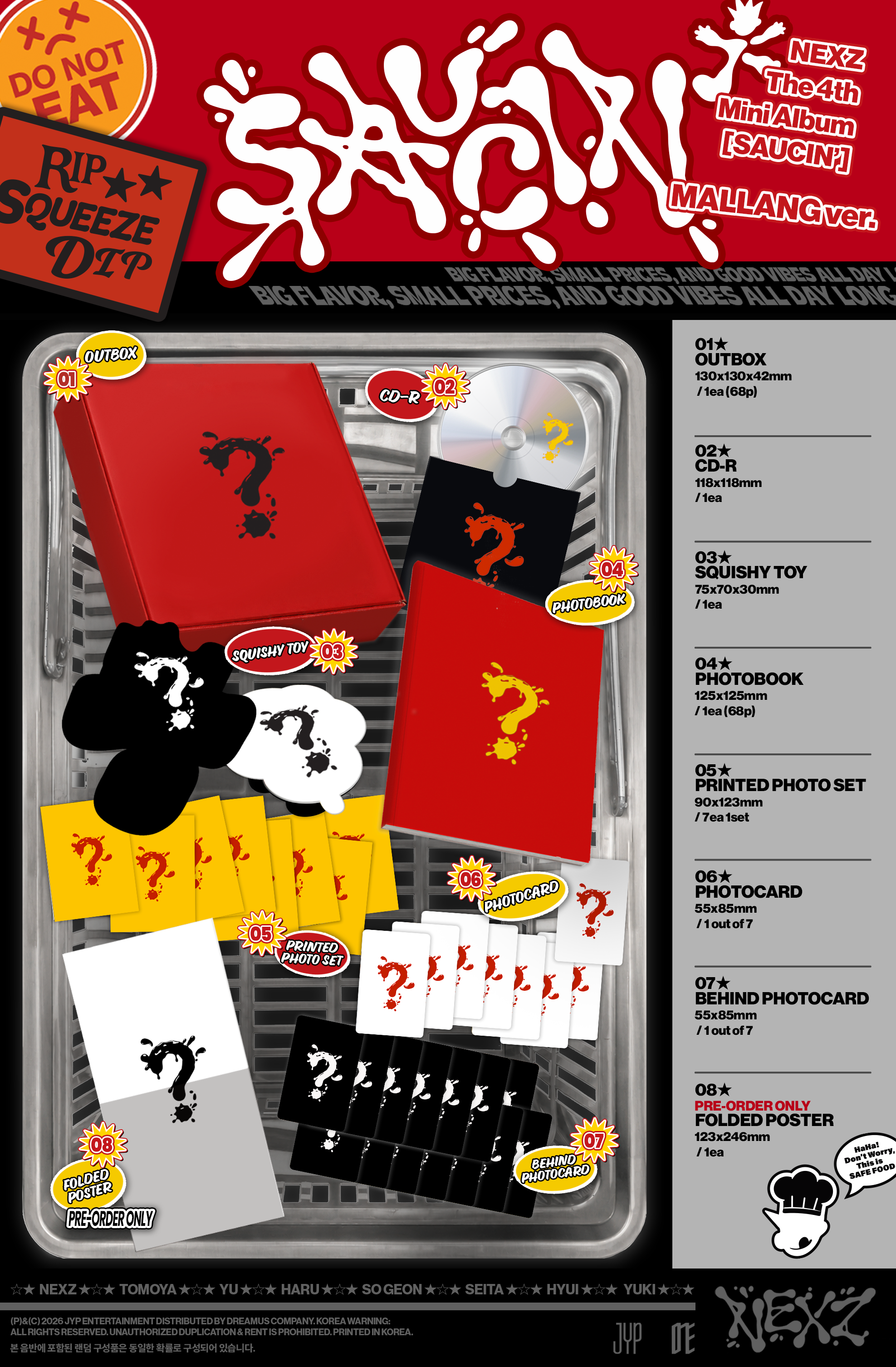 (PRE-ORDER) NEXZ - 4th Mini Album [SAUCIN’] (MALLANG Ver.)