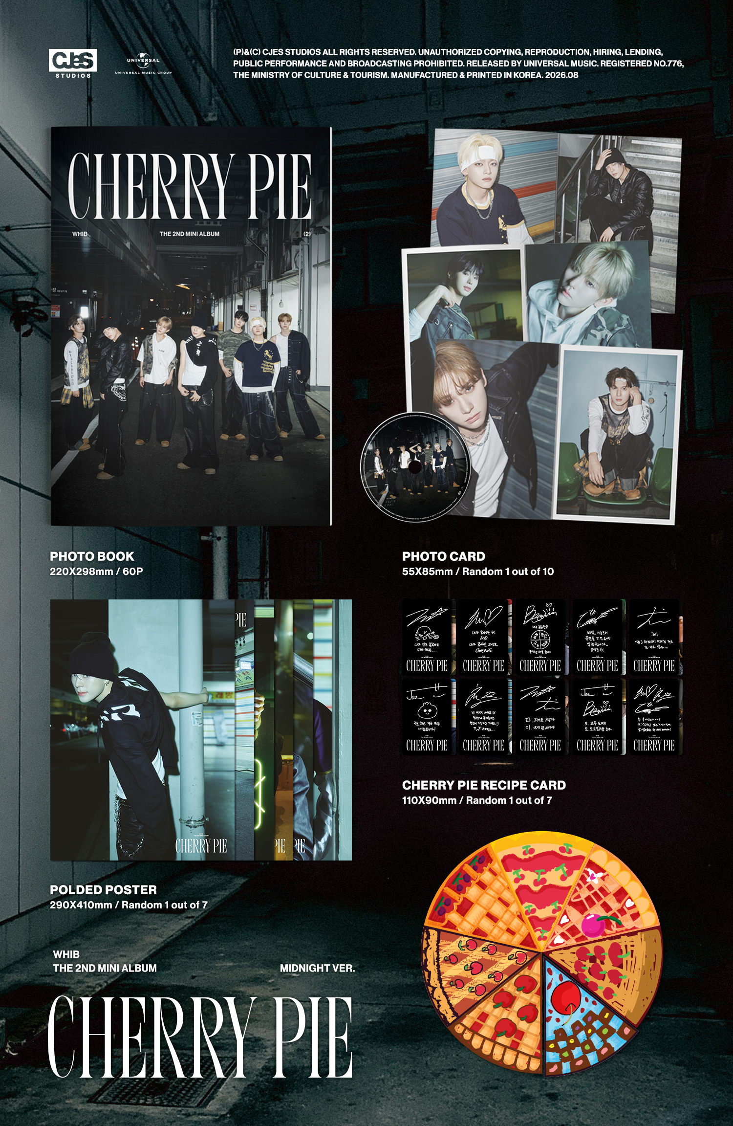 (PRE-ORDER) WHIB - 2nd Mini Album [CHERRY PIE] (MIDNIGHT Ver.)