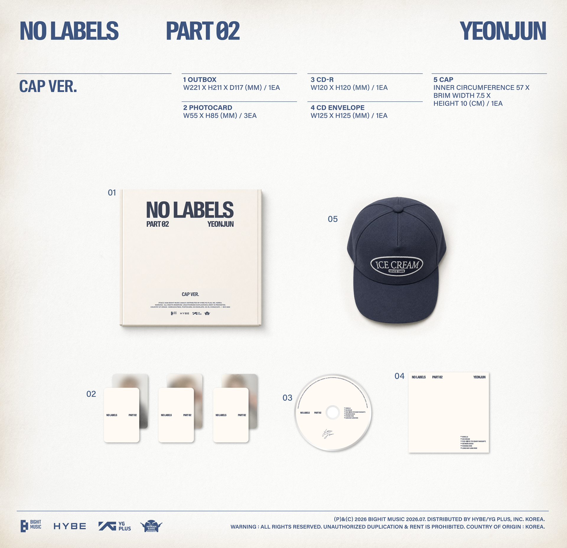 (PRE-ORDER) YEONJUN - [NO LABELS: PART 02] (Cap Ver.)