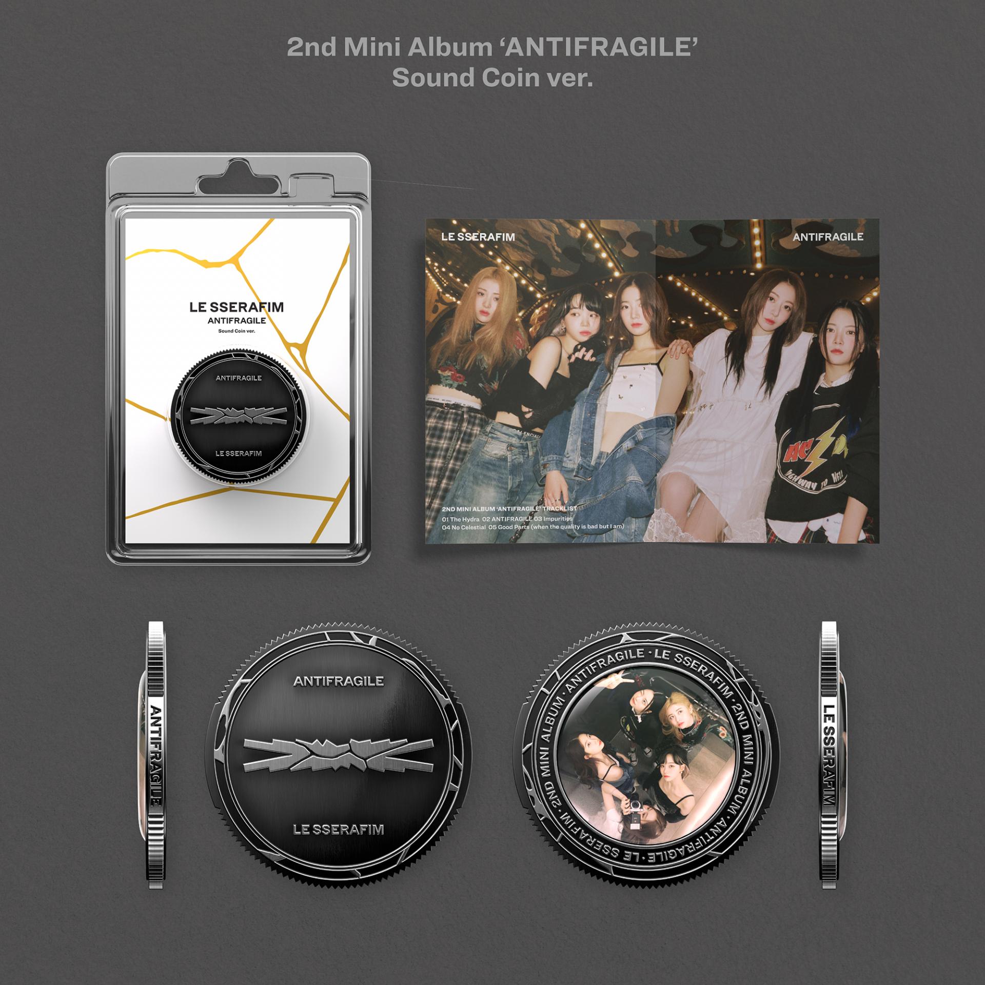 (PRE-ORDER) LE SSERAFIM - 2nd Mini Album 'ANTIFRAGILE' (Sound Coin ver.)