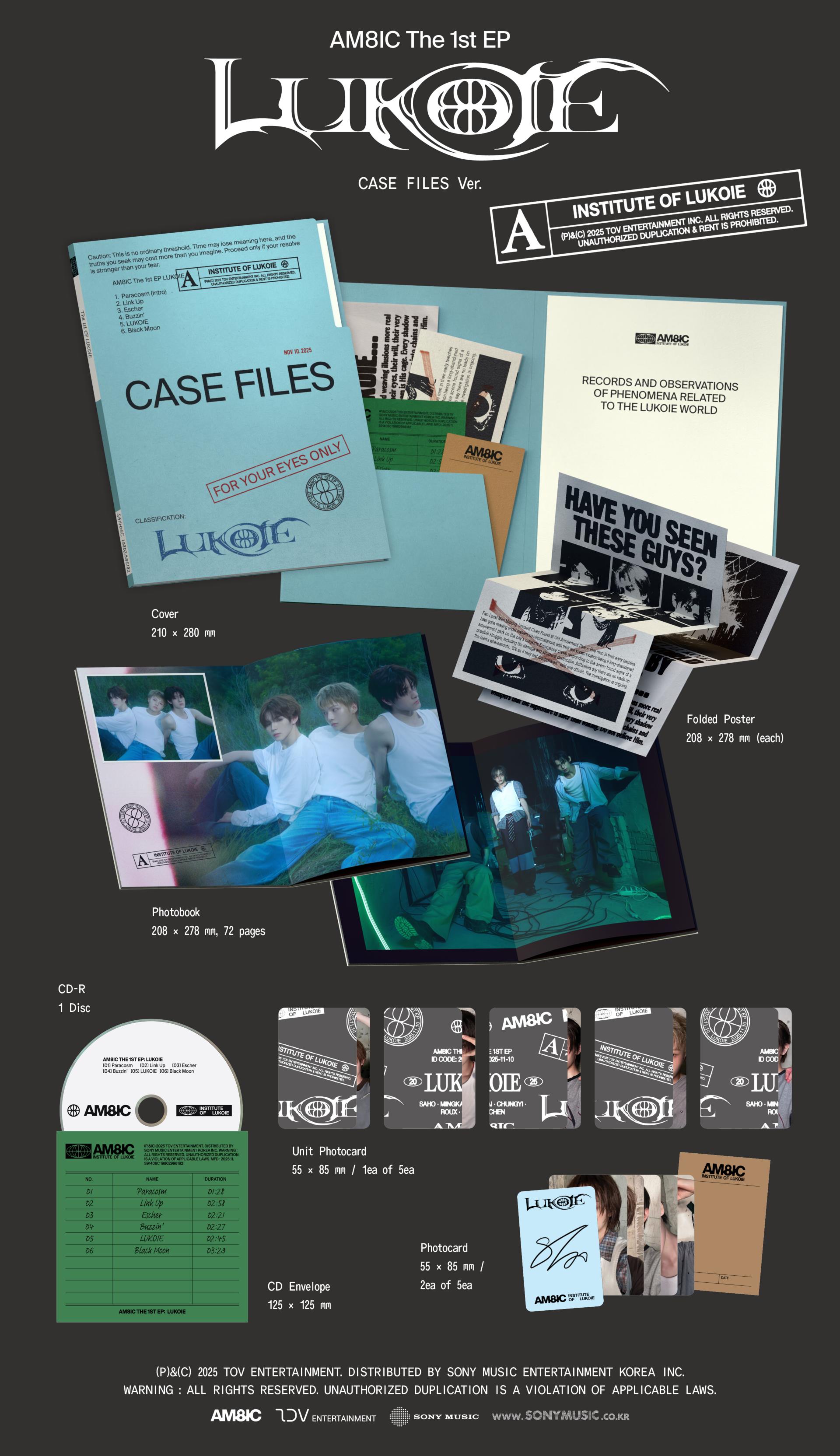 AM8IC - 1st EP Album [LUKOIE] (CASE FILES Ver.)