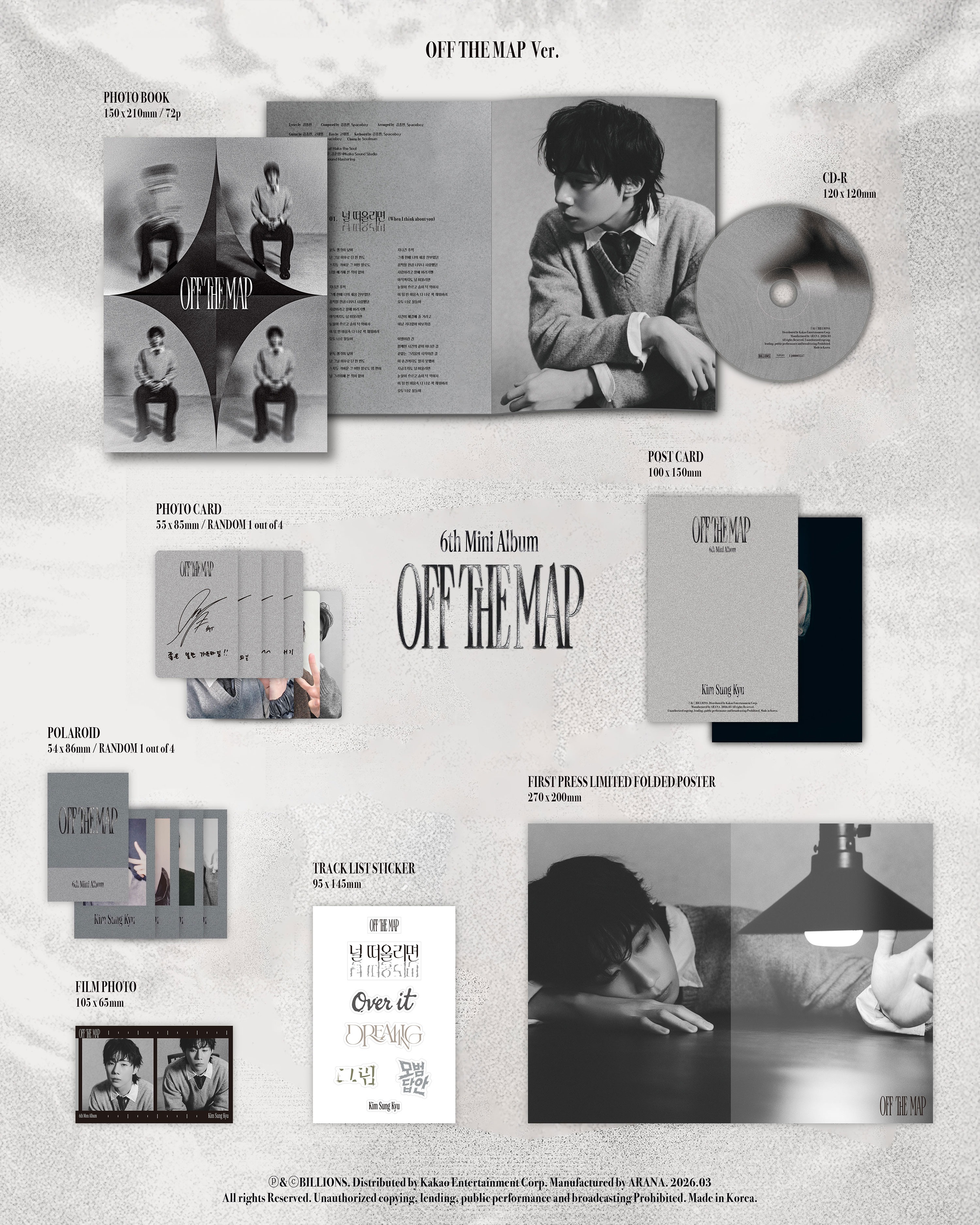 KIM SUNG KYU - 6th Mini Album [OFF THE MAP]