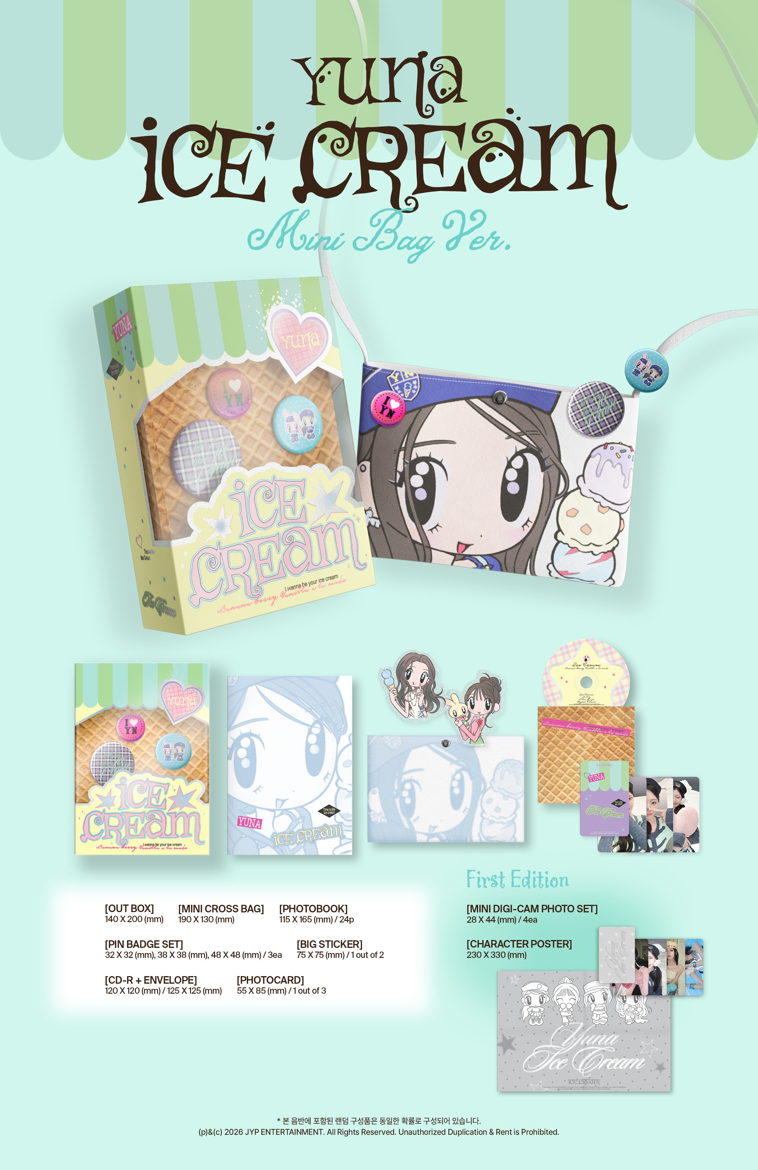 YUNA (ITZY) - [Ice Cream] (MINI BAG Ver.) (MD Ver.)