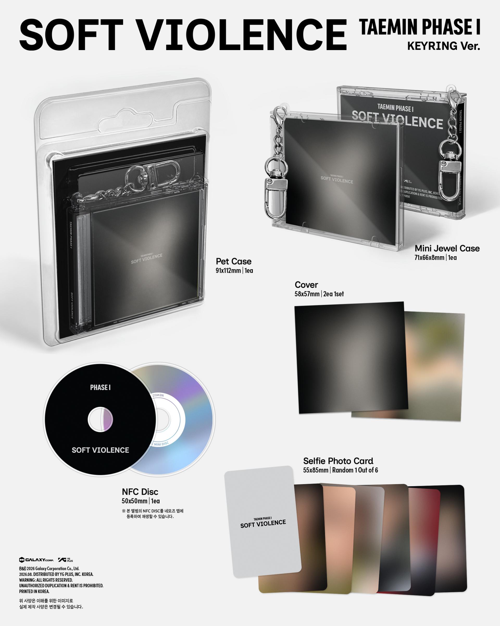 TAEMIN (SHINee) - PHASE I : Soft Violence (KEYRING Ver.)
