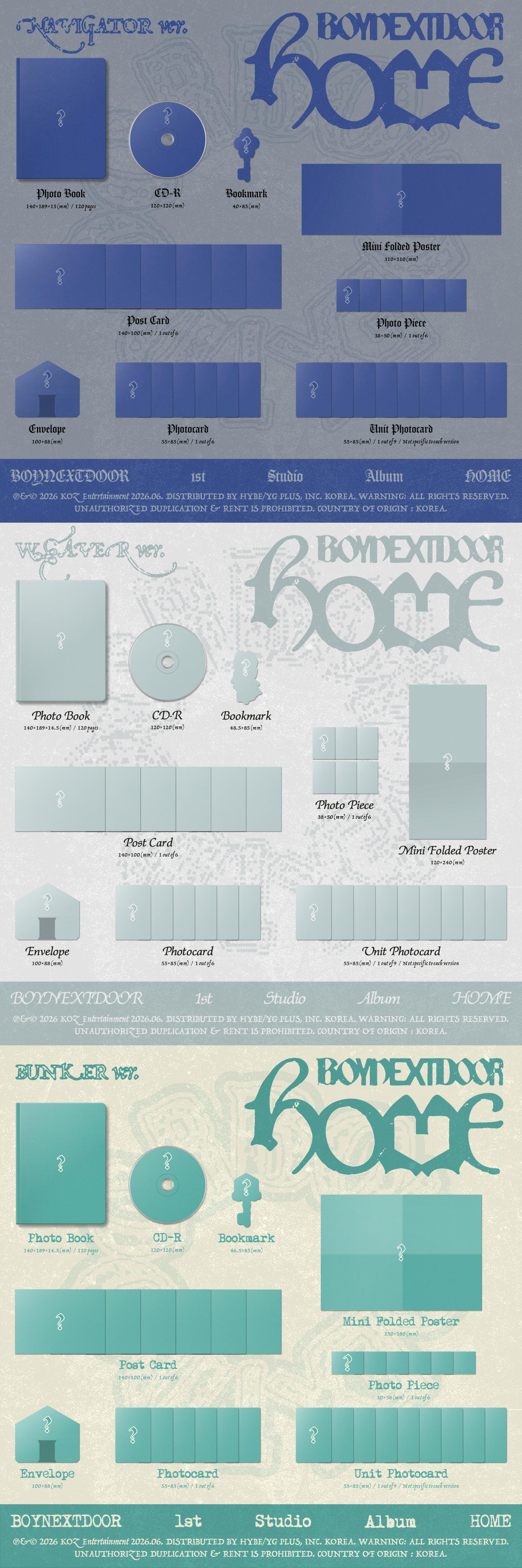 (PRE-ORDER) BOYNEXTDOOR - 1st Studio Album [HOME]