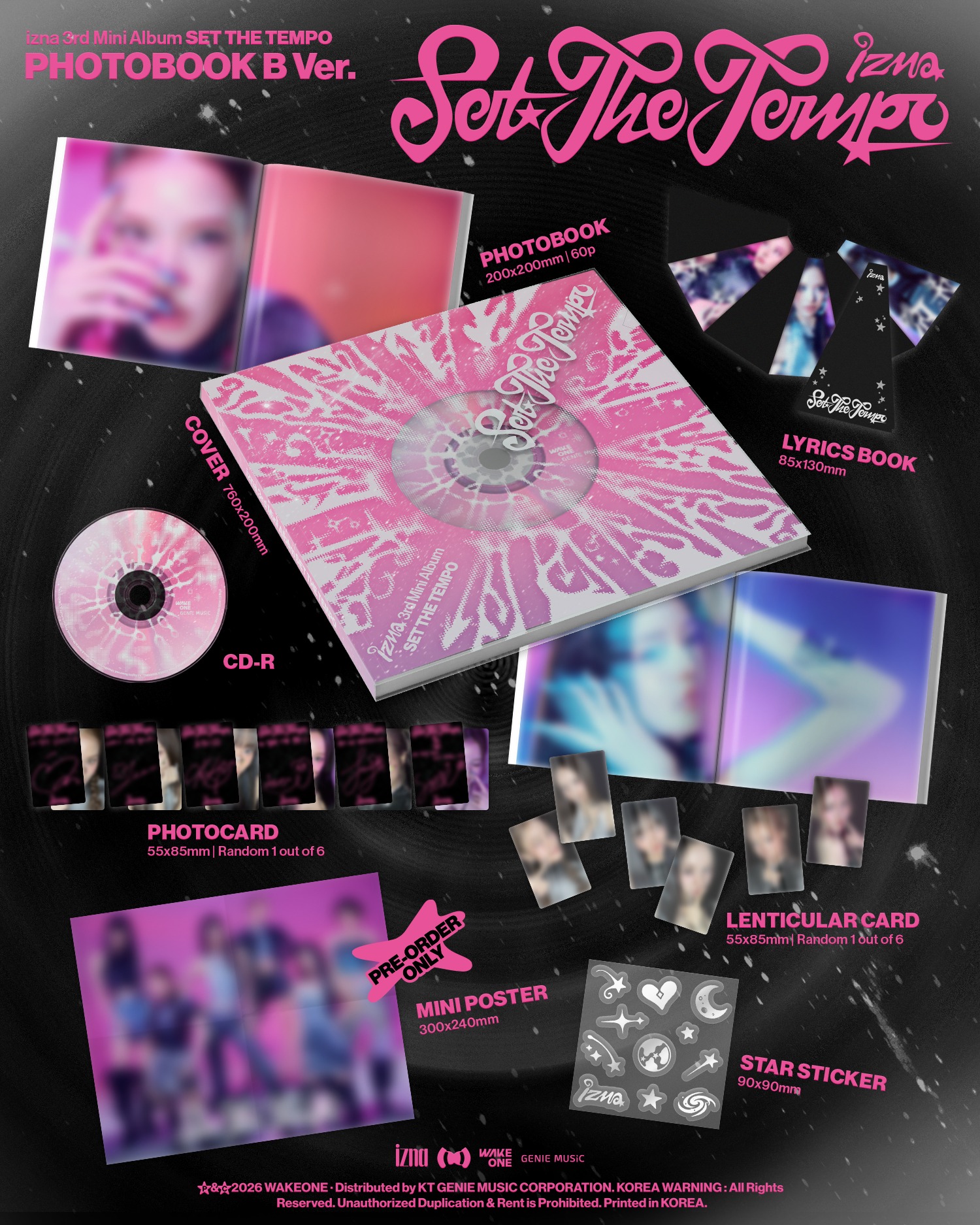 izna - 3rd Mini Album [SET THE TEMPO] (PHOTOBOOK Ver.)