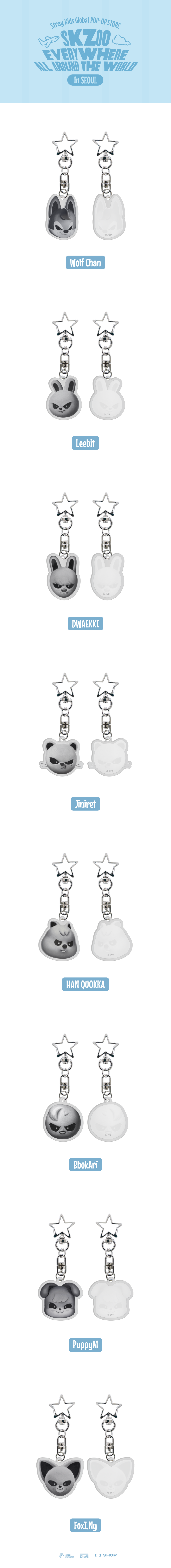 EVIL SKZOO ACRYLIC KEYRING - SKZOO Everywhere All Around The World
