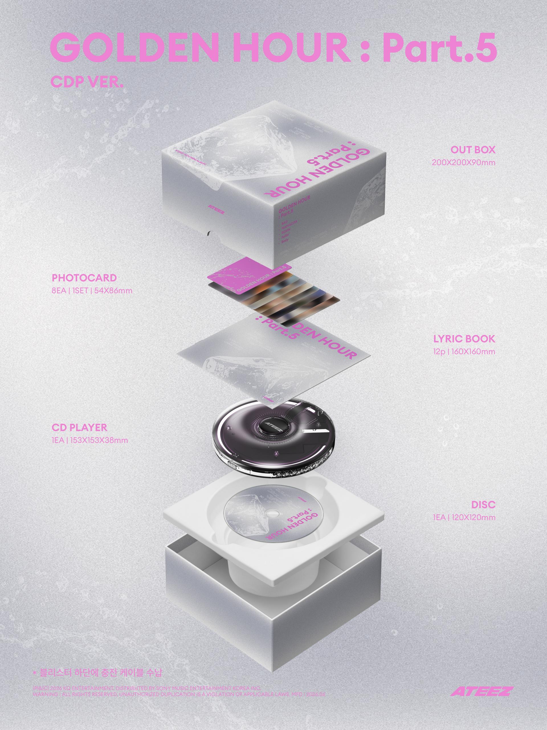 (PRE-ORDER) ATEEZ - 14th Mini Album [GOLDEN HOUR : Part.5] (KEY CHAIN Ver.)
