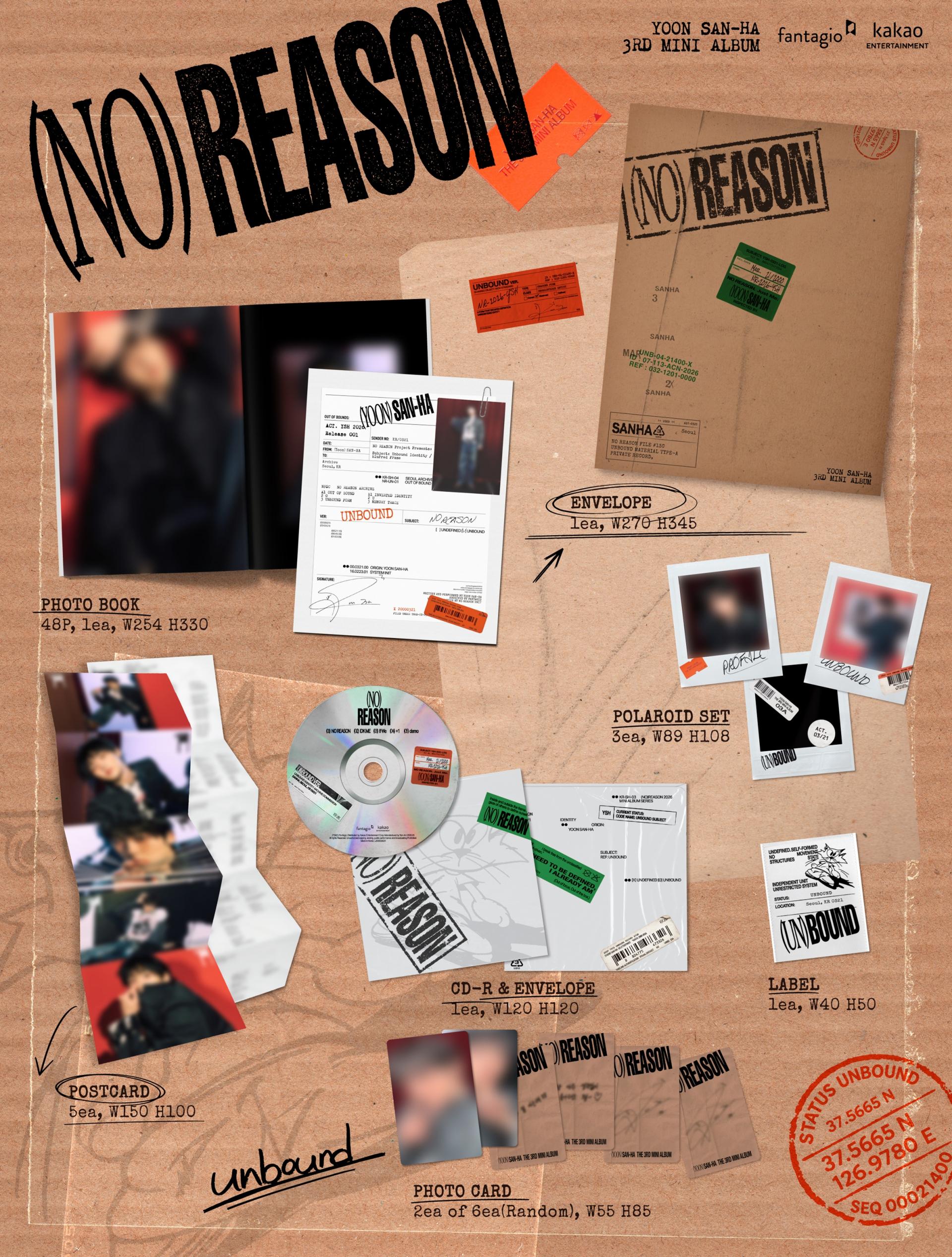 (PRE-ORDER) YOON SAN-HA (ASTRO) - 3rd Mini Album [NO REASON]