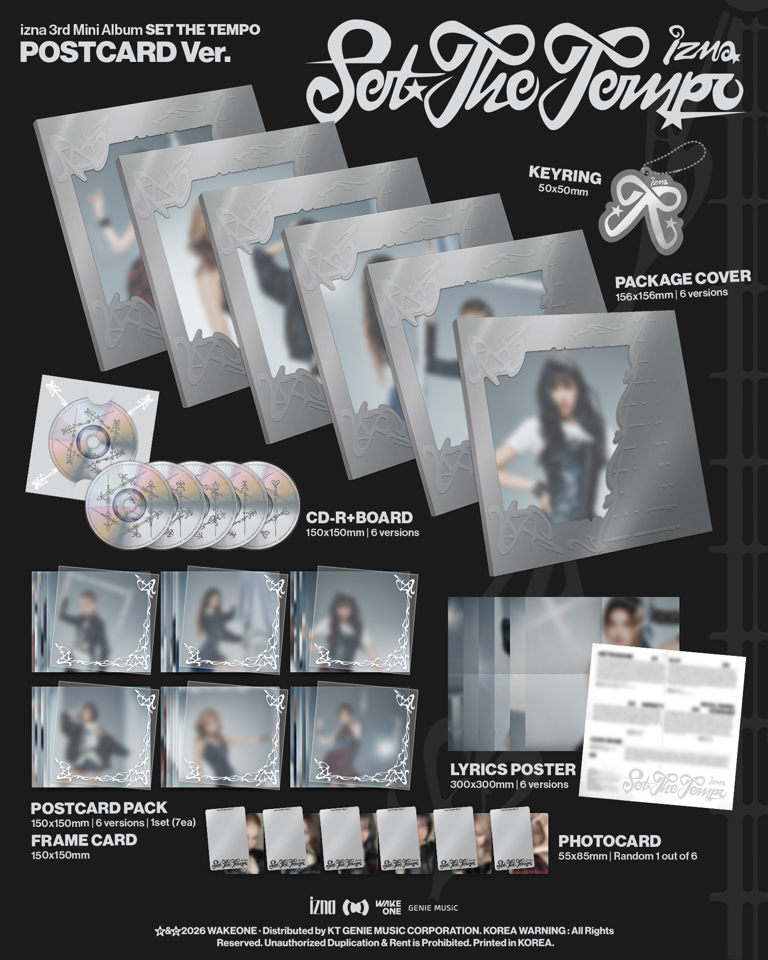 (PRE-ORDER) izna - 3rd Mini Album [SET THE TEMPO] (POSTCARD Ver.)