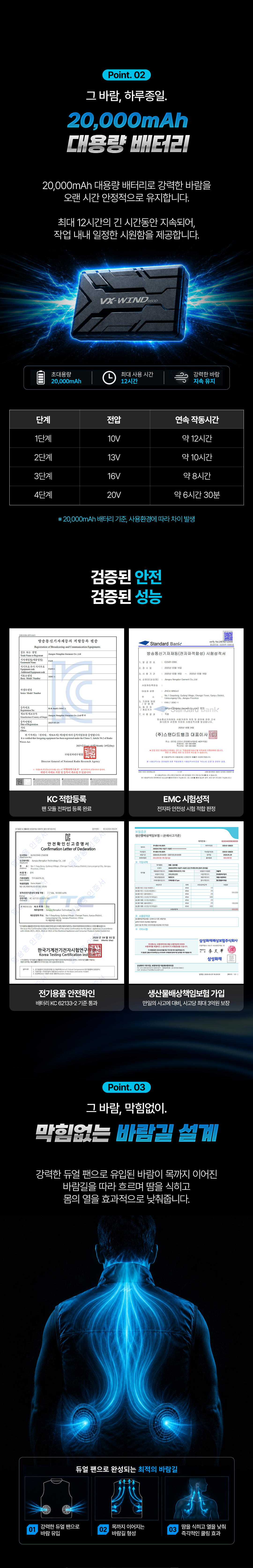 VX-Wind 6500 선풍기 조끼