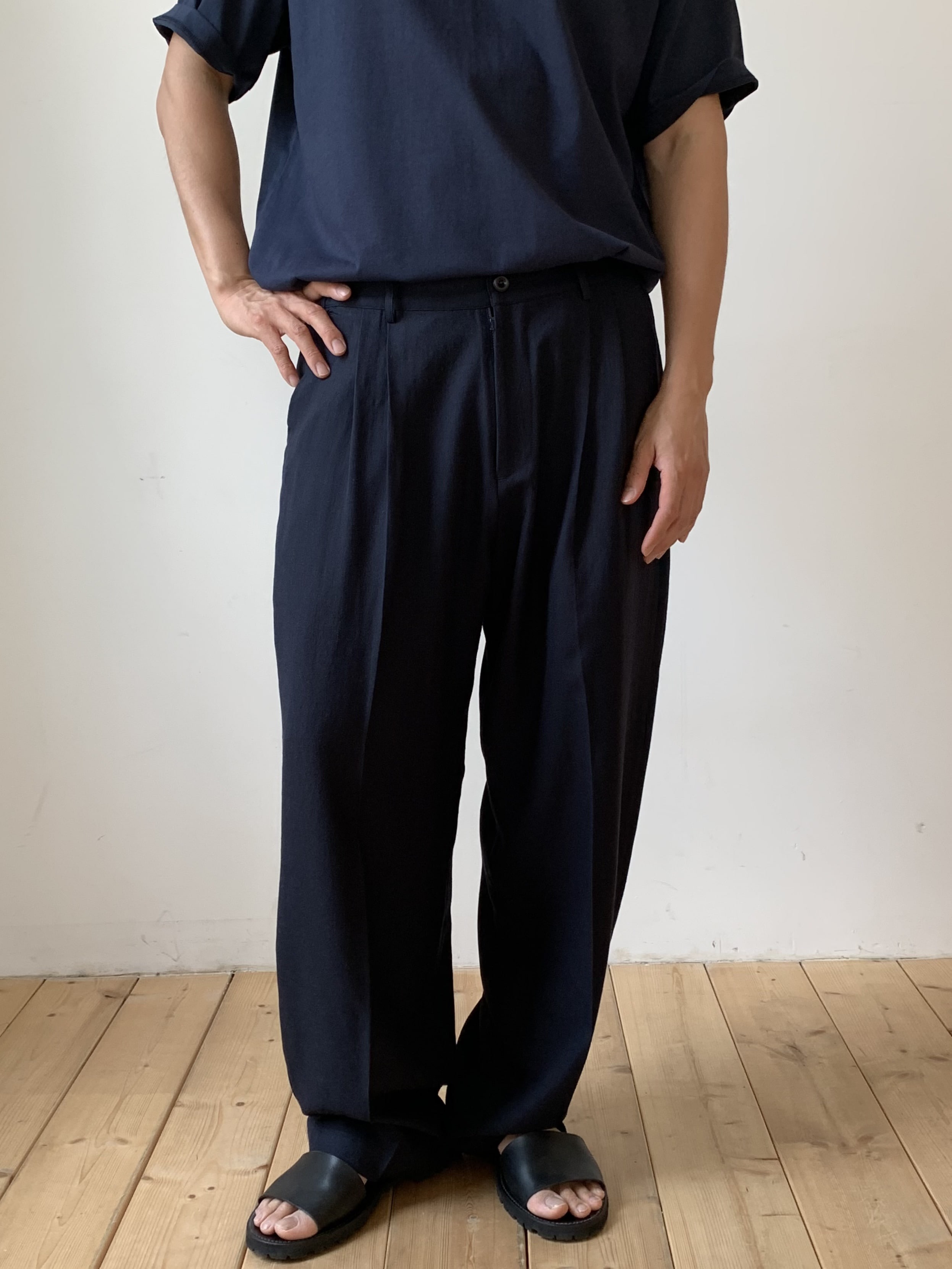 Torino linen slacks (navy)