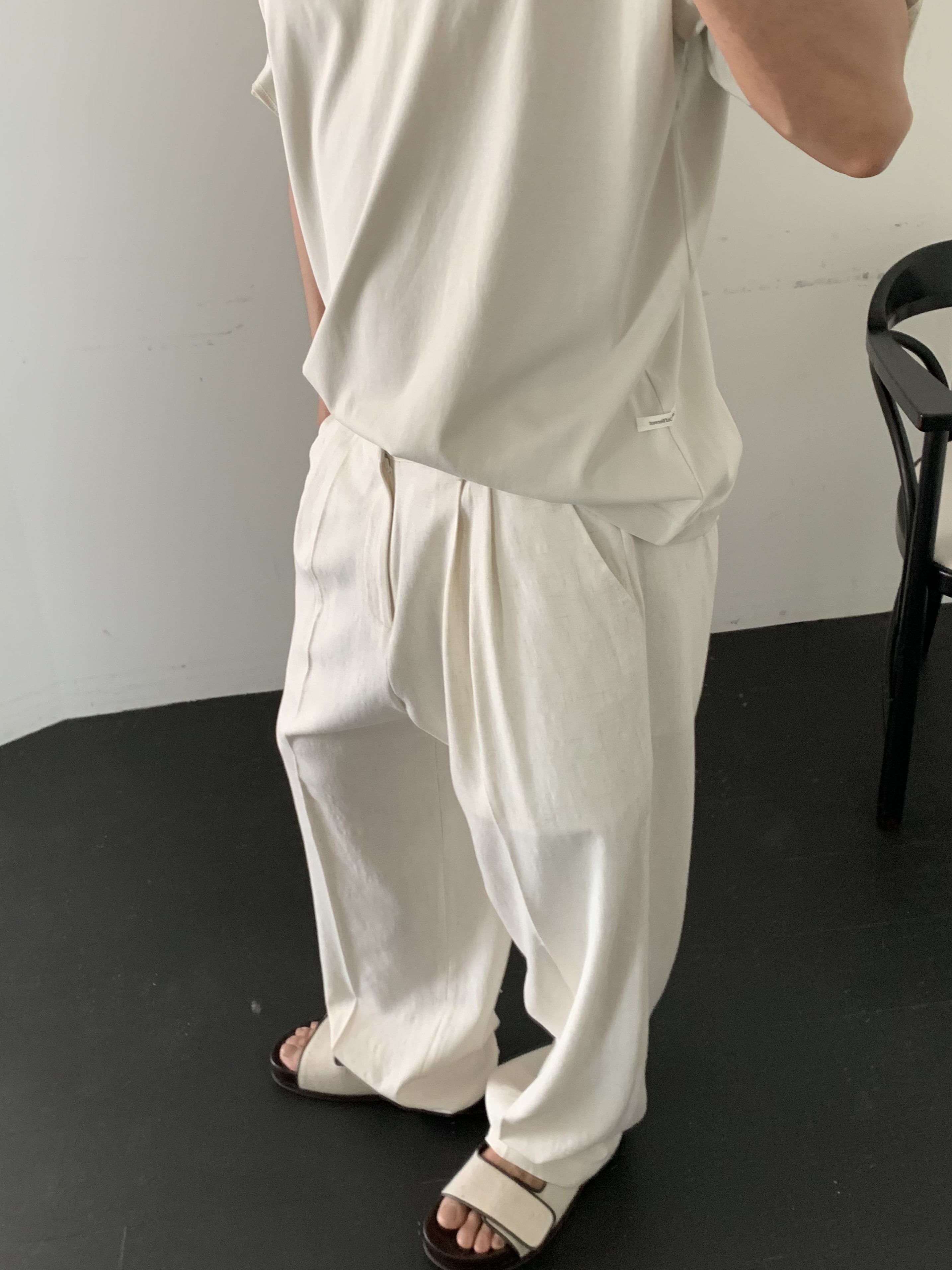 Torino linen slacks (ivory)