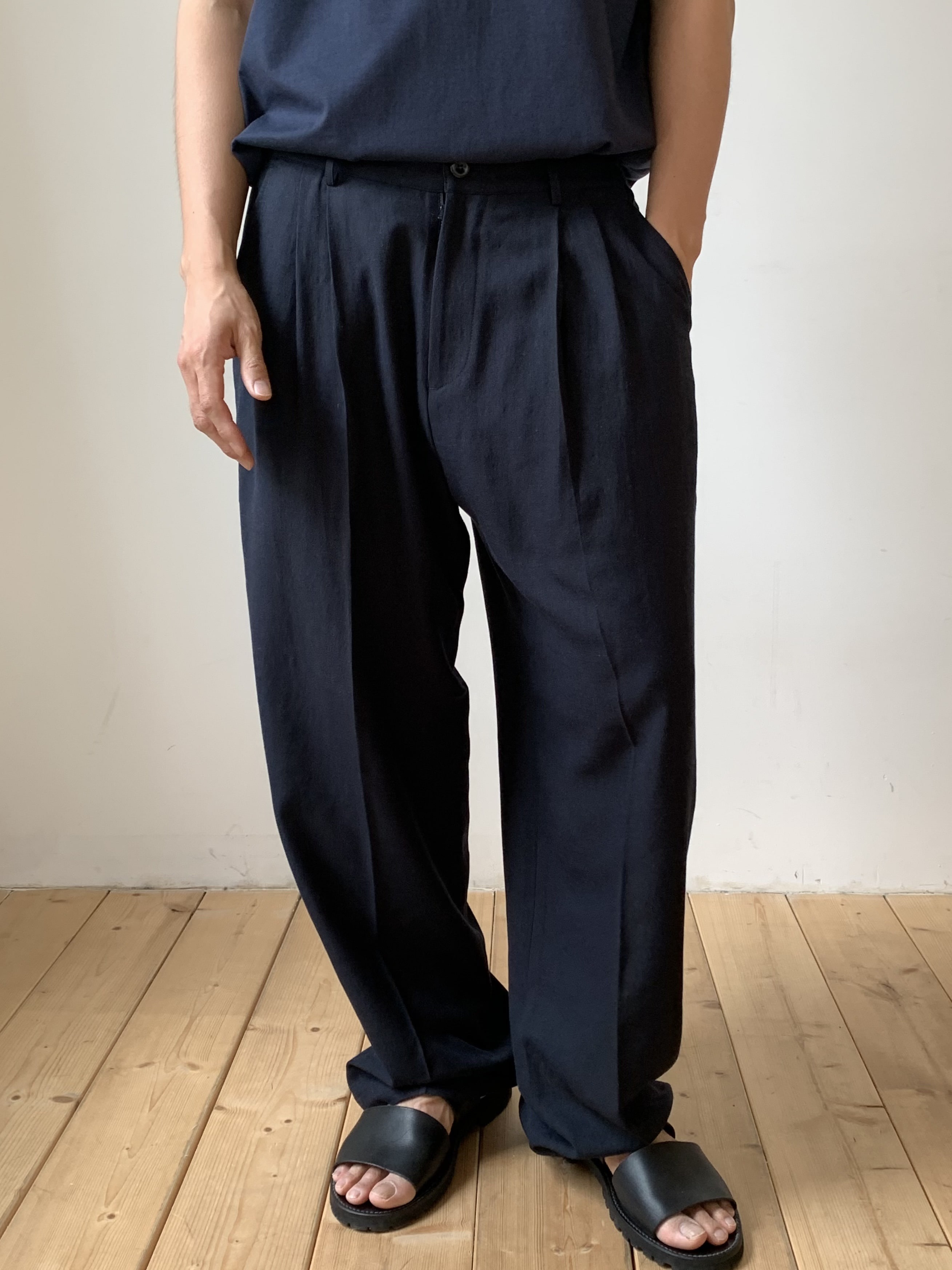Torino linen slacks (navy)