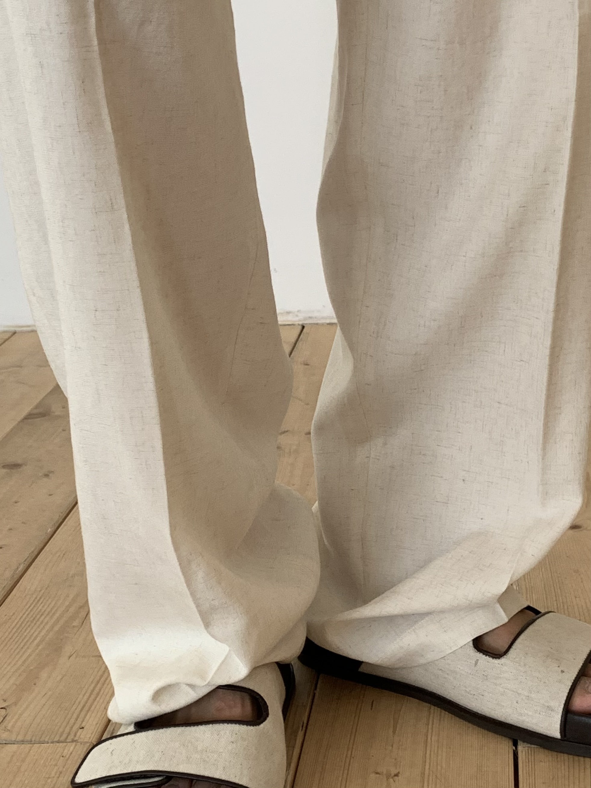 Torino linen slacks (ivory)