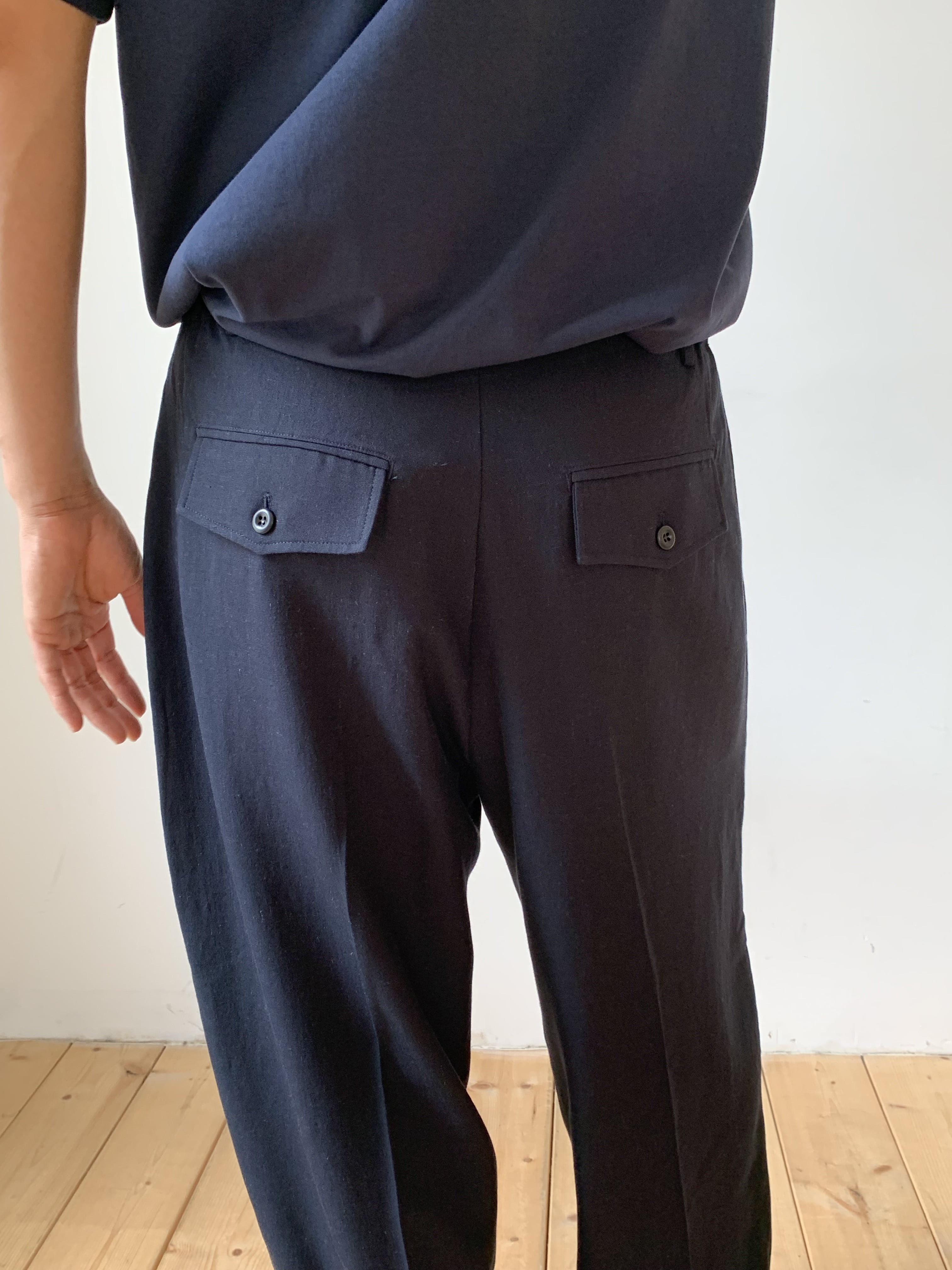 Torino linen slacks (navy)