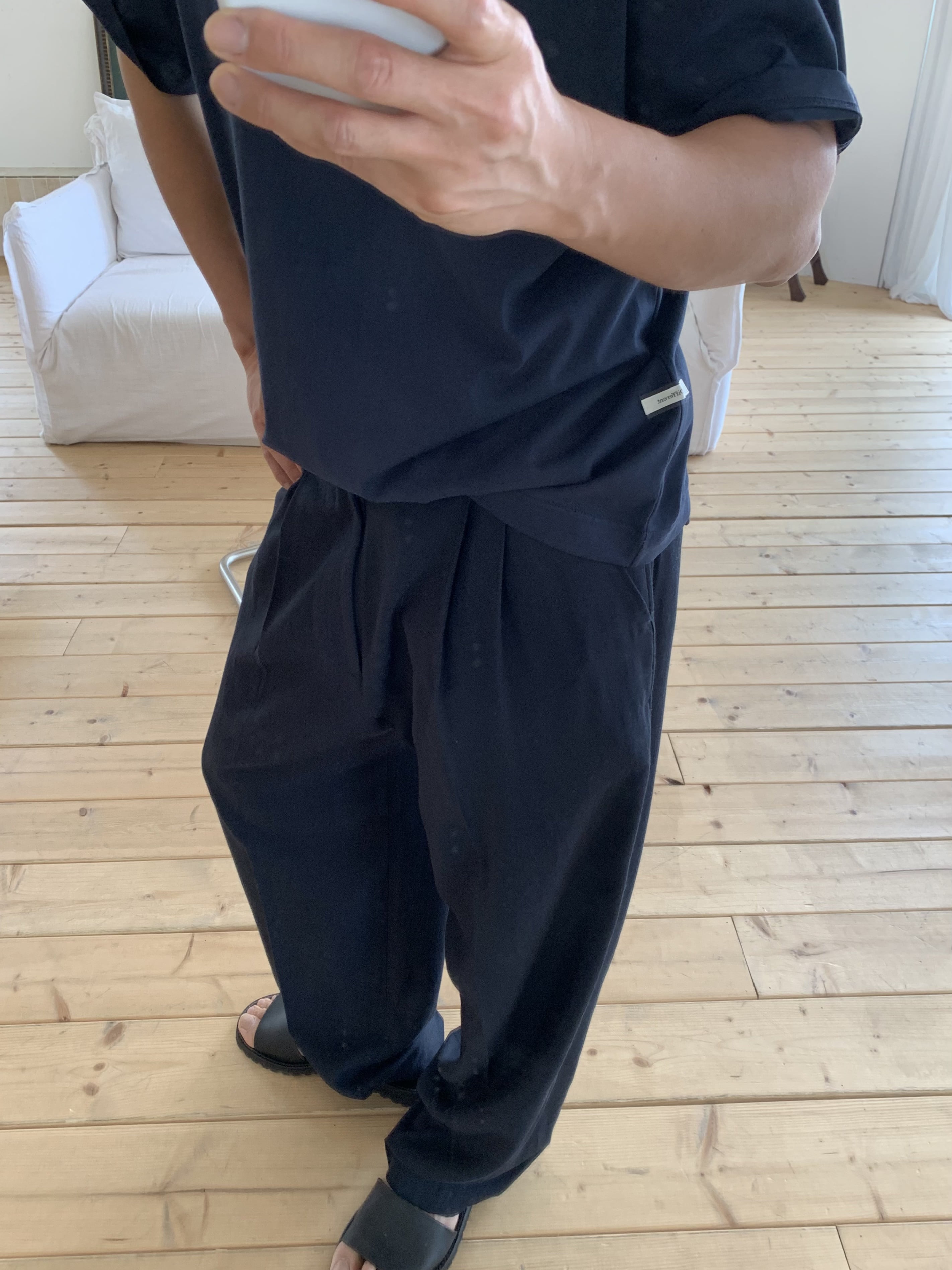 Torino linen slacks (navy)
