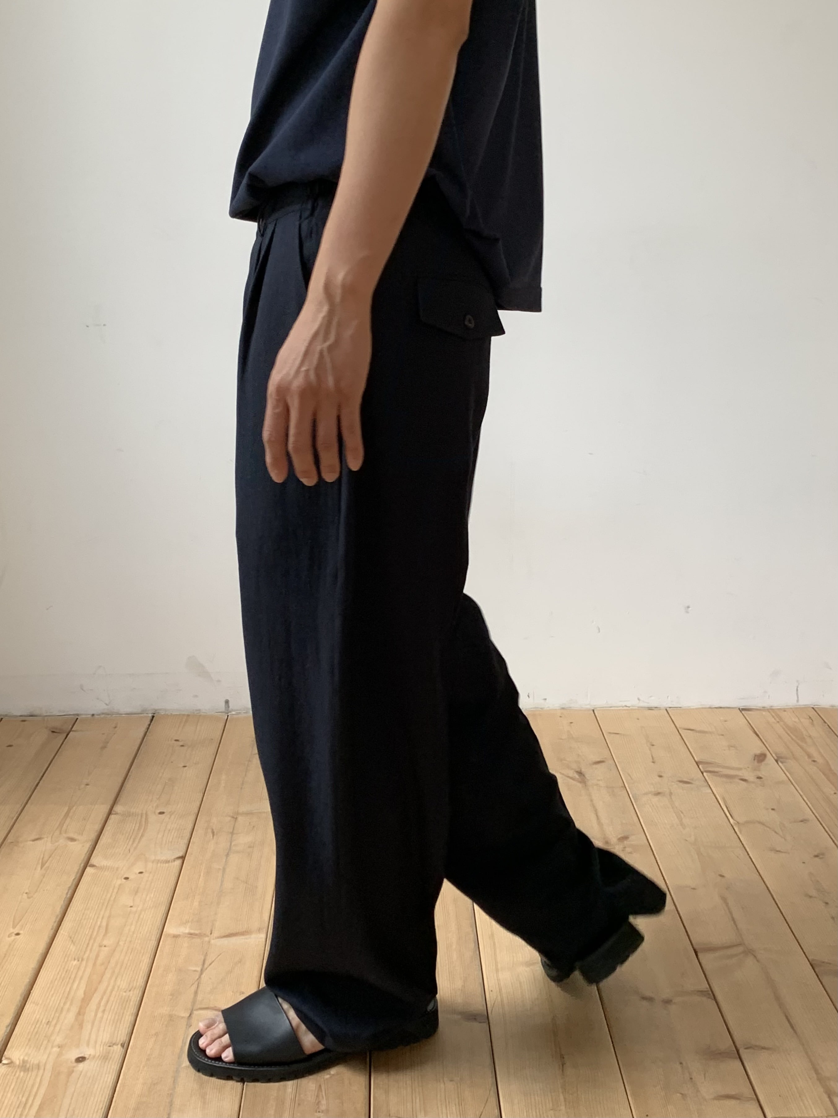 Torino linen slacks (navy)