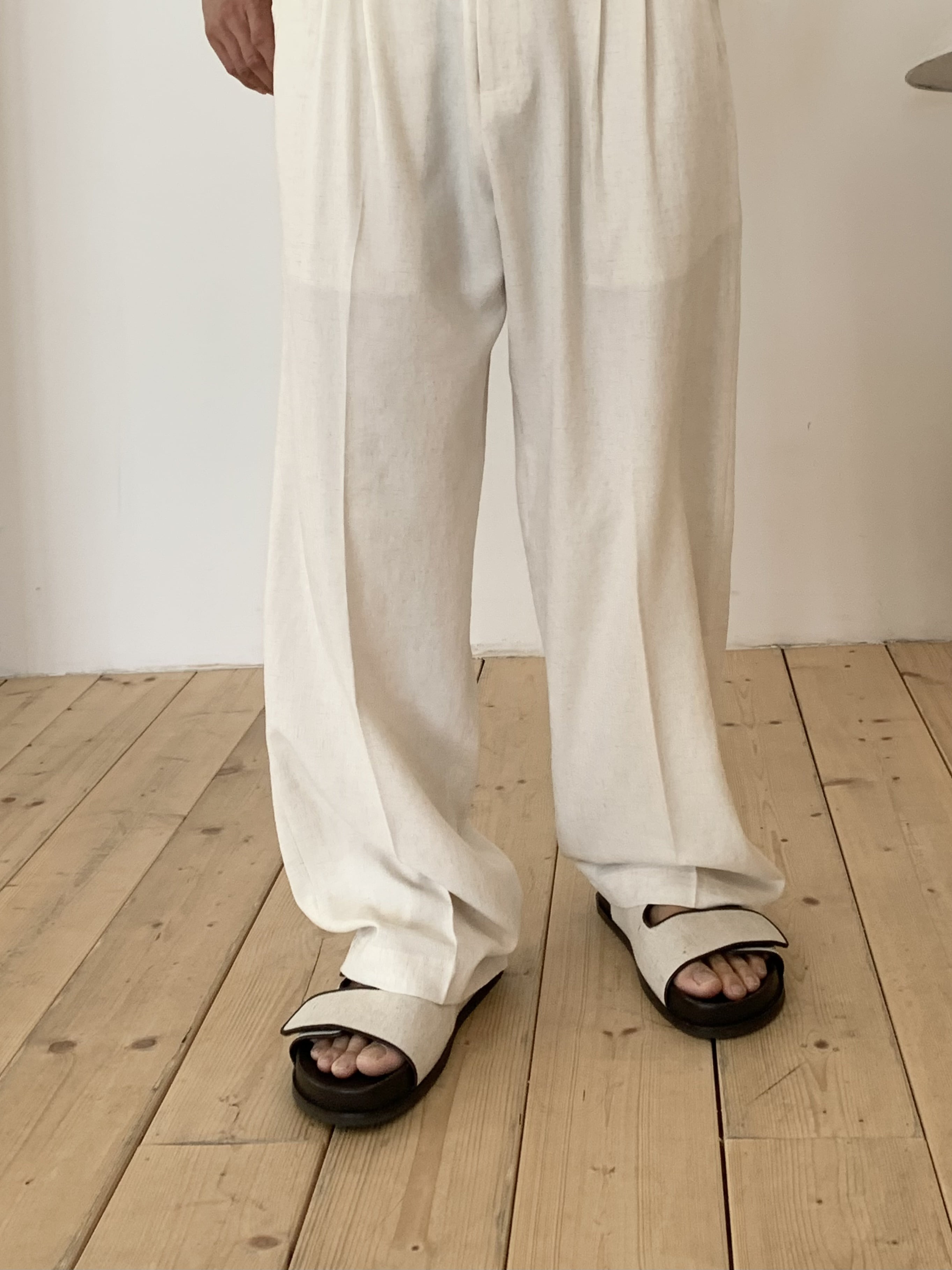 Torino linen slacks (ivory)
