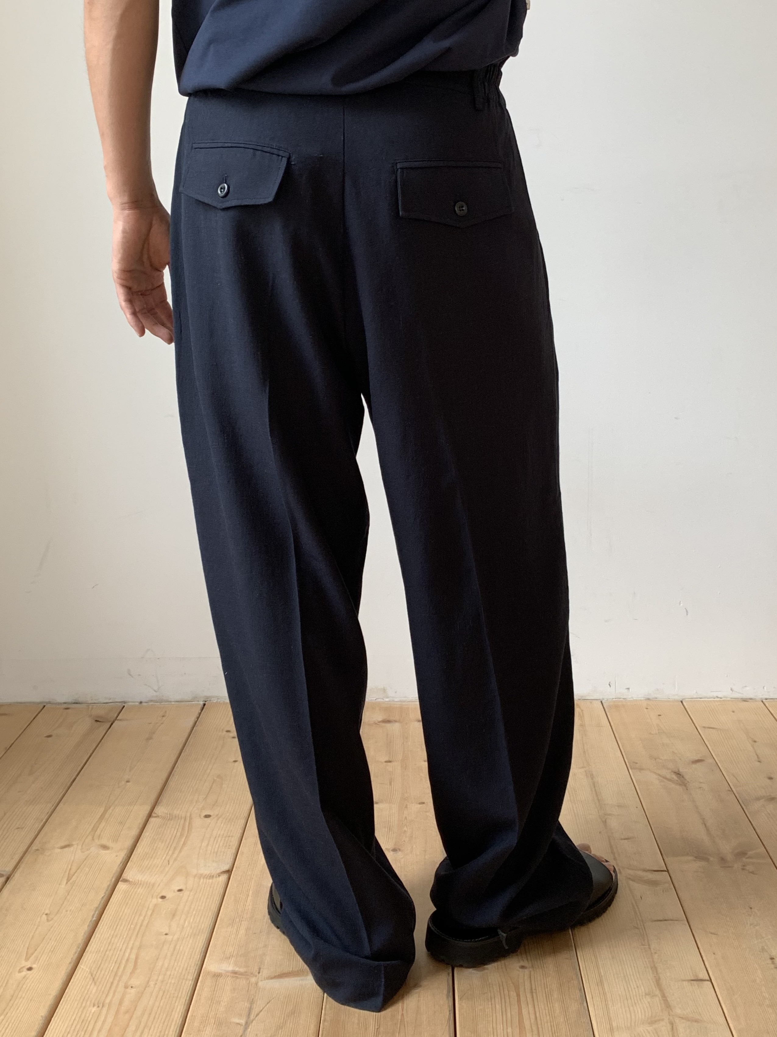 Torino linen slacks (navy)