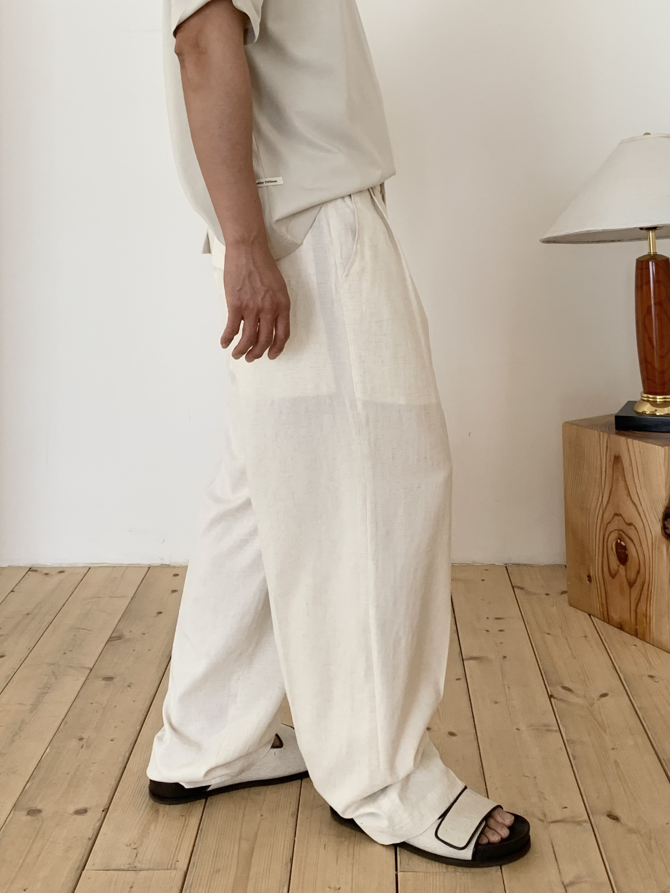 Torino linen slacks (ivory)