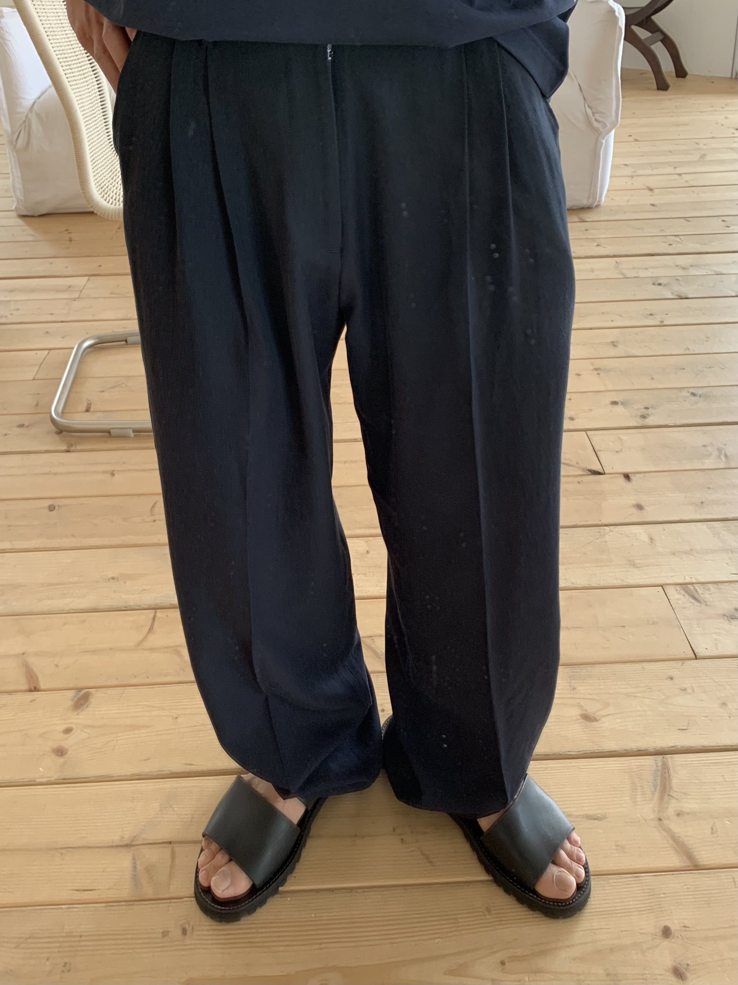 Torino linen slacks (navy)