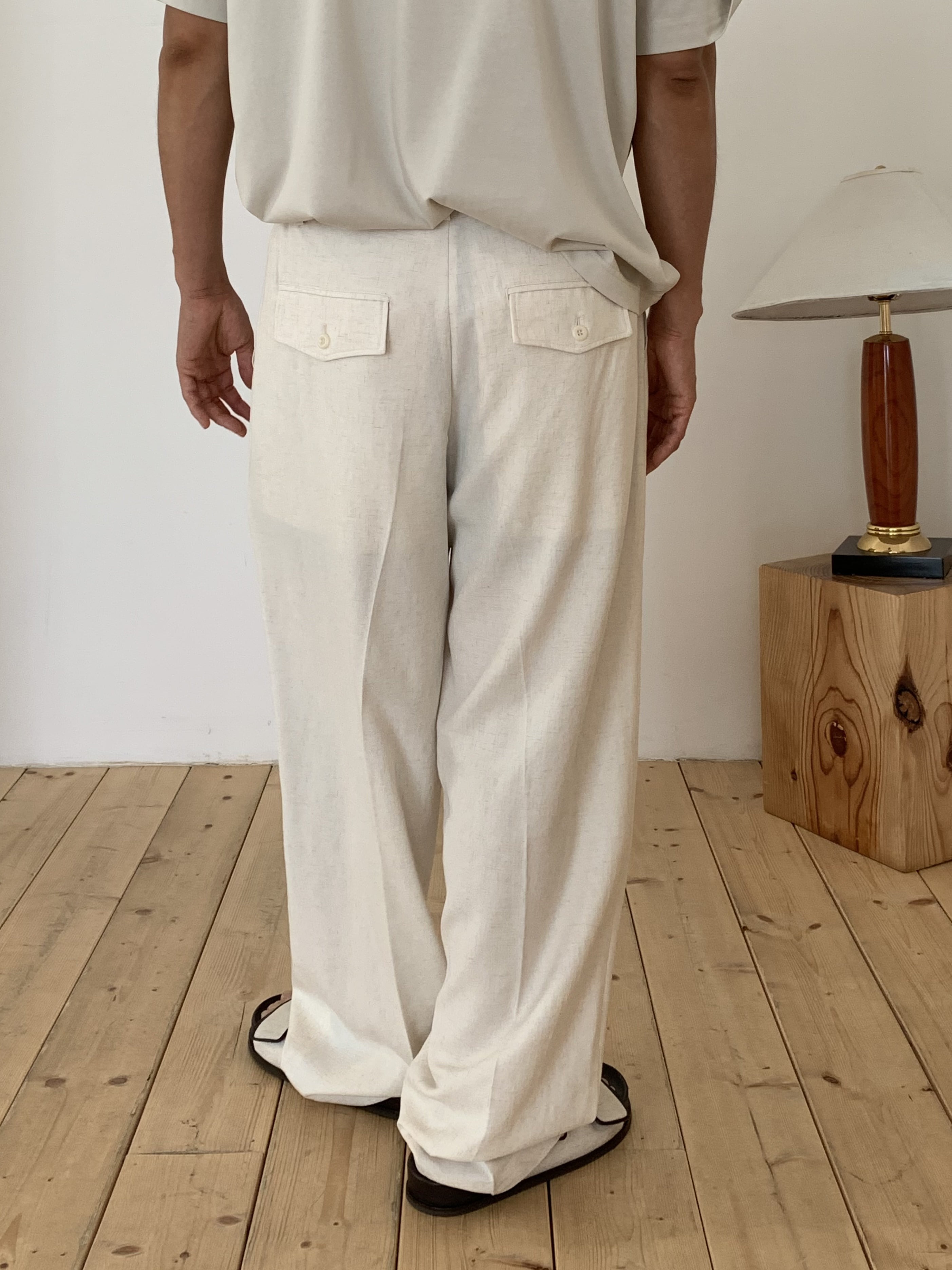 Torino linen slacks (ivory)