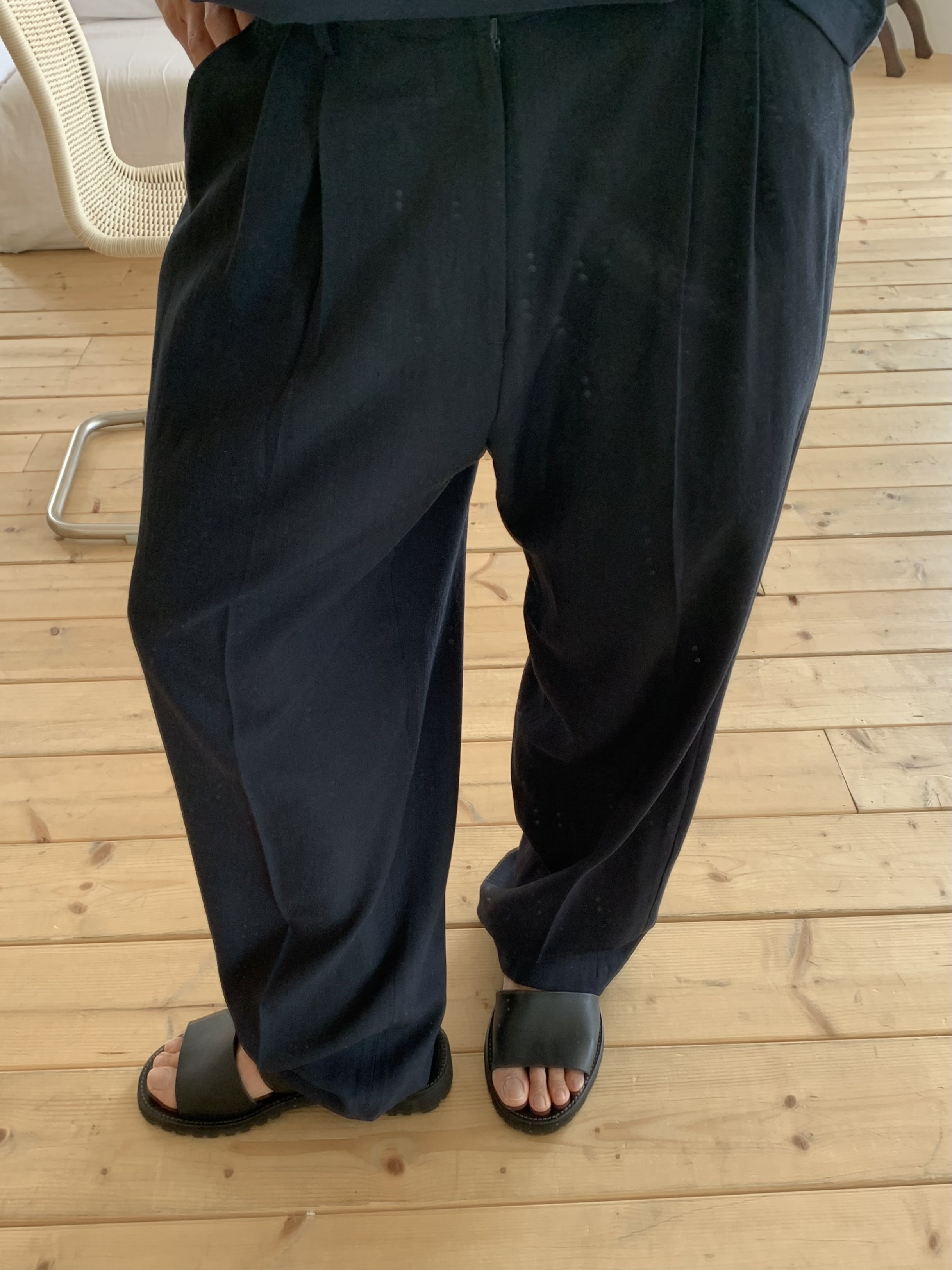 Torino linen slacks (navy)