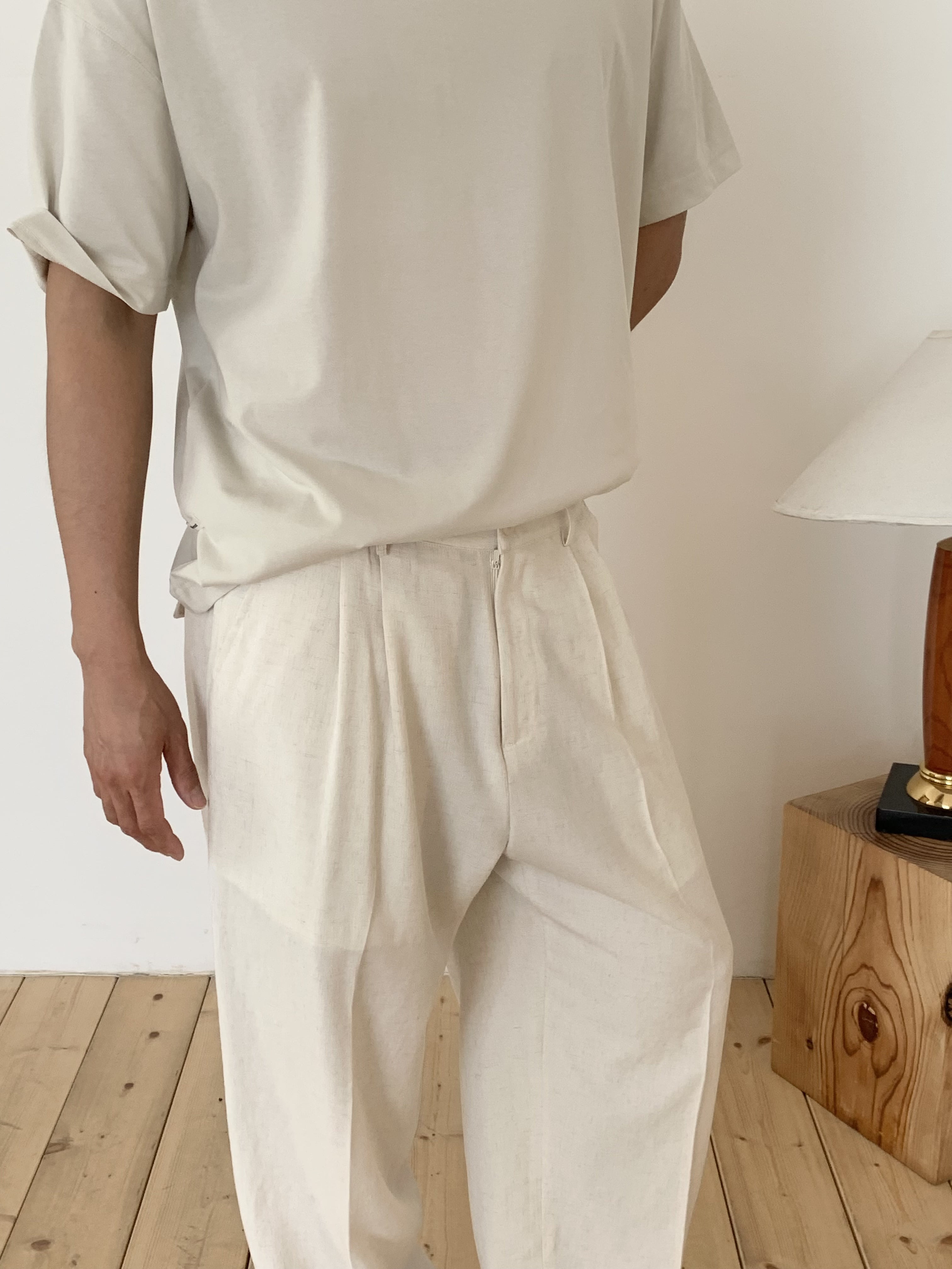 Torino linen slacks (ivory)