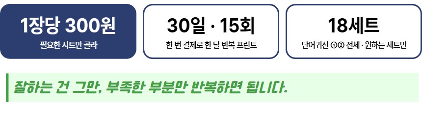 금과옥조, 금지옥엽, 대기만성, 대동소이 워크시트 모음(PDF / 9p / A4사이즈) 시험용