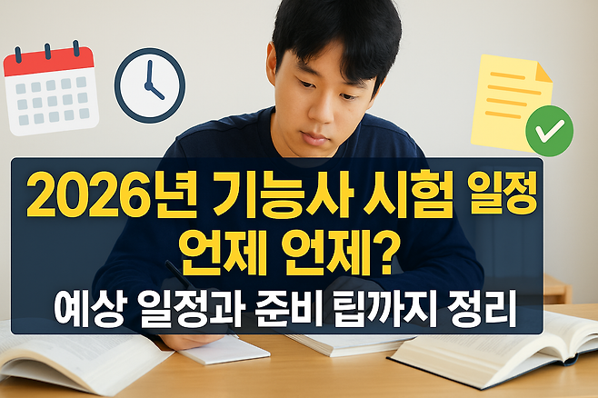 2026년 기능사 시험 일정 언제 예상 일정과 준비 팁까지 정리