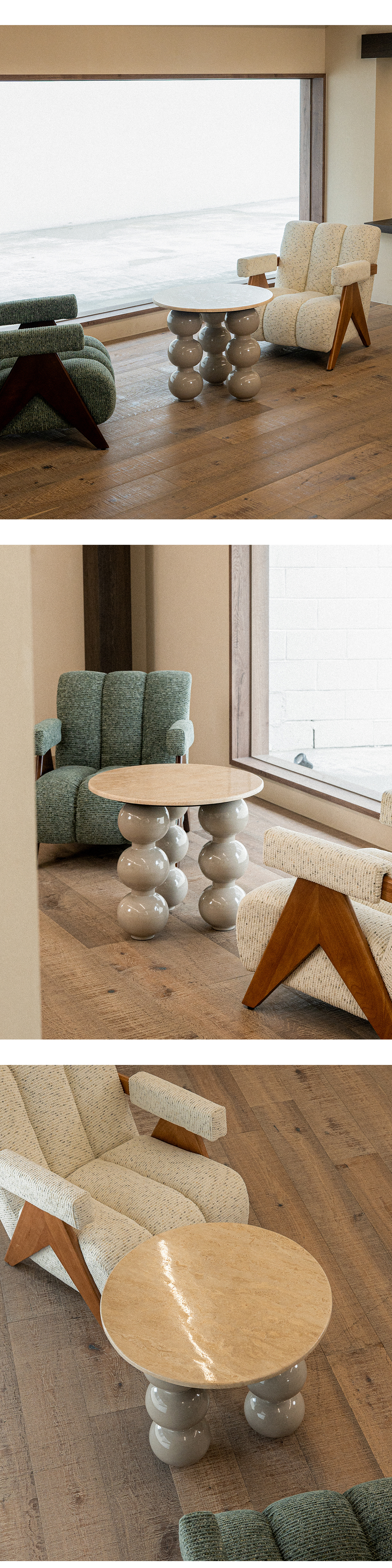Bubble travertine Coffee Table (DDSCF21)