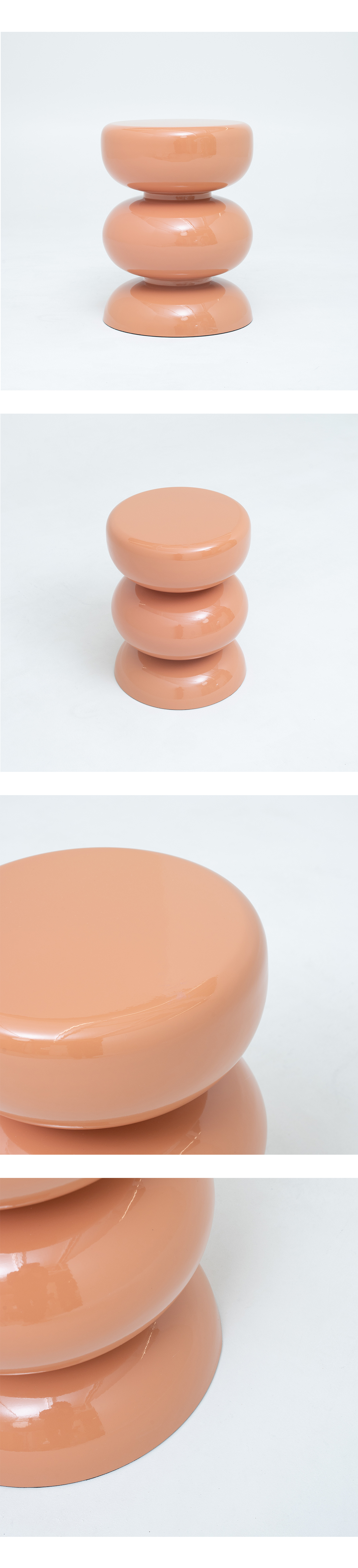 Contour Apricot Side Table & Stool (DCSST22)