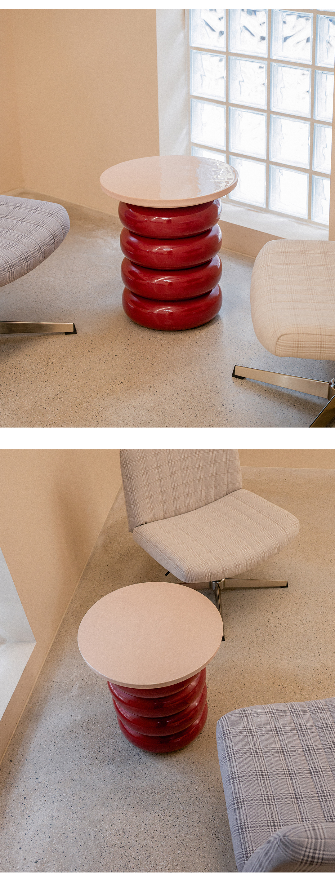 Toroid Red Side Table(DDSST41)
